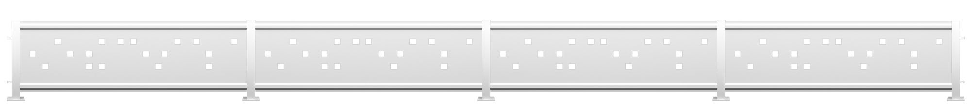 Kit valla de acero galvanizado franja cuadros 606x50x13 cm