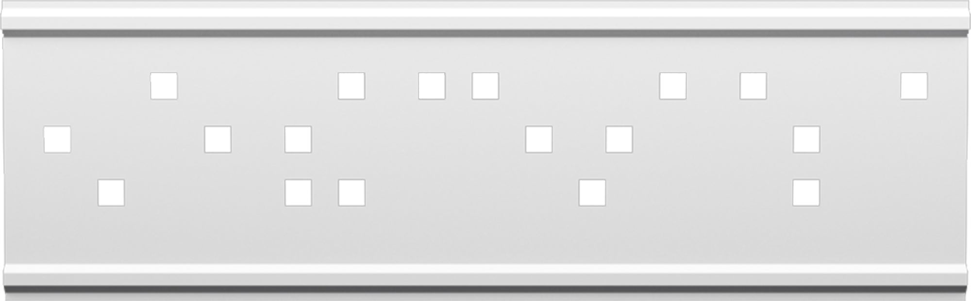 Panel de valla acero galvanizado cuadros blanco 144x44x6 cm