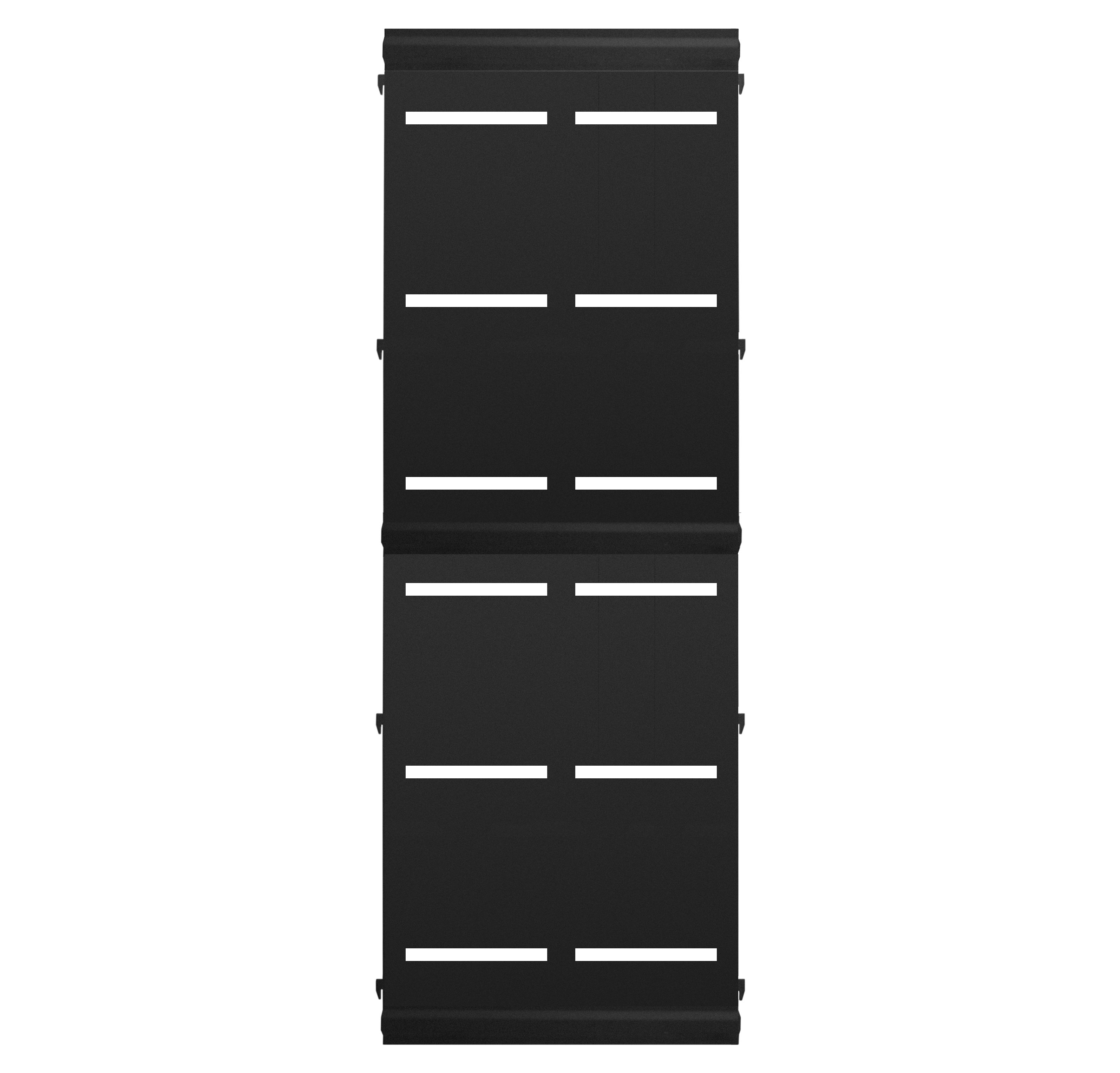 Panel remate valla acero galvanizado franja rayas negro 144x52,5 cm