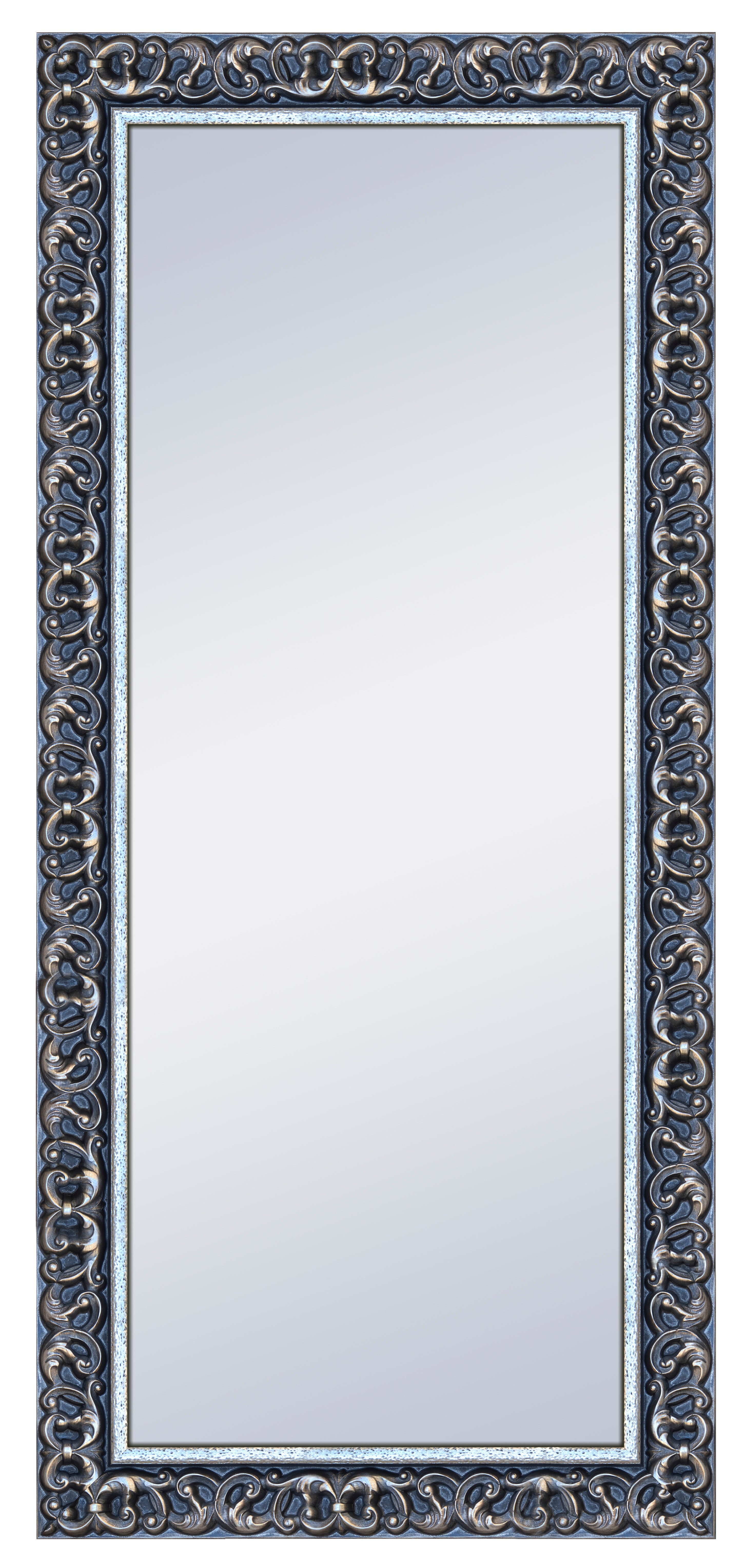 Espejo grande enmarcado rectangular lennon xxl plata 180 x 80 cm
