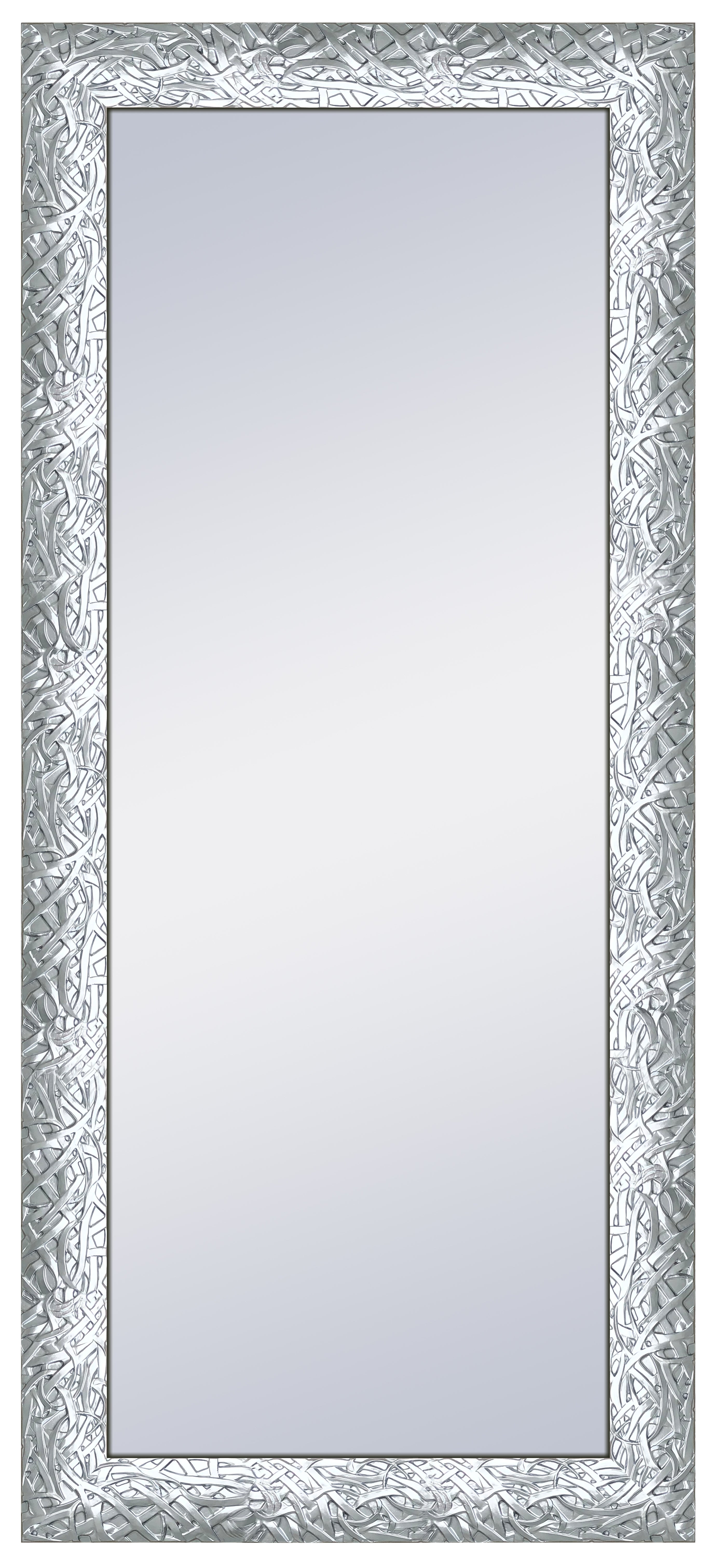 Espejo grande enmarcado rectangular eric xxl plata 180 x 80 cm