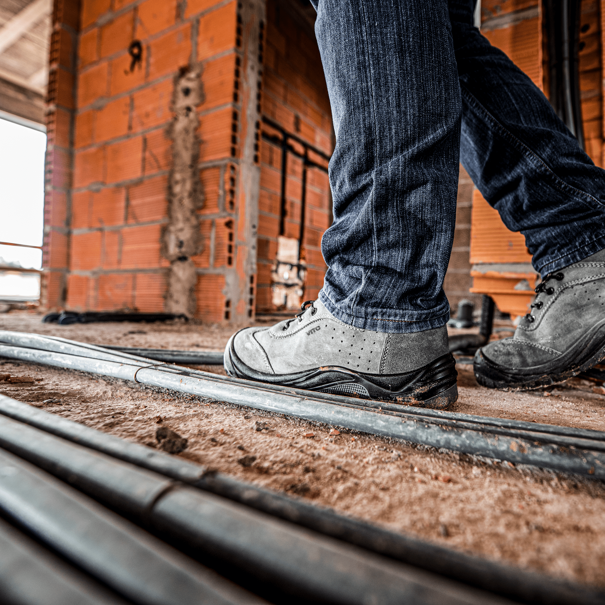 Sapatos de segurança em camurça cinza S1PN T45 Vito Genes - 7