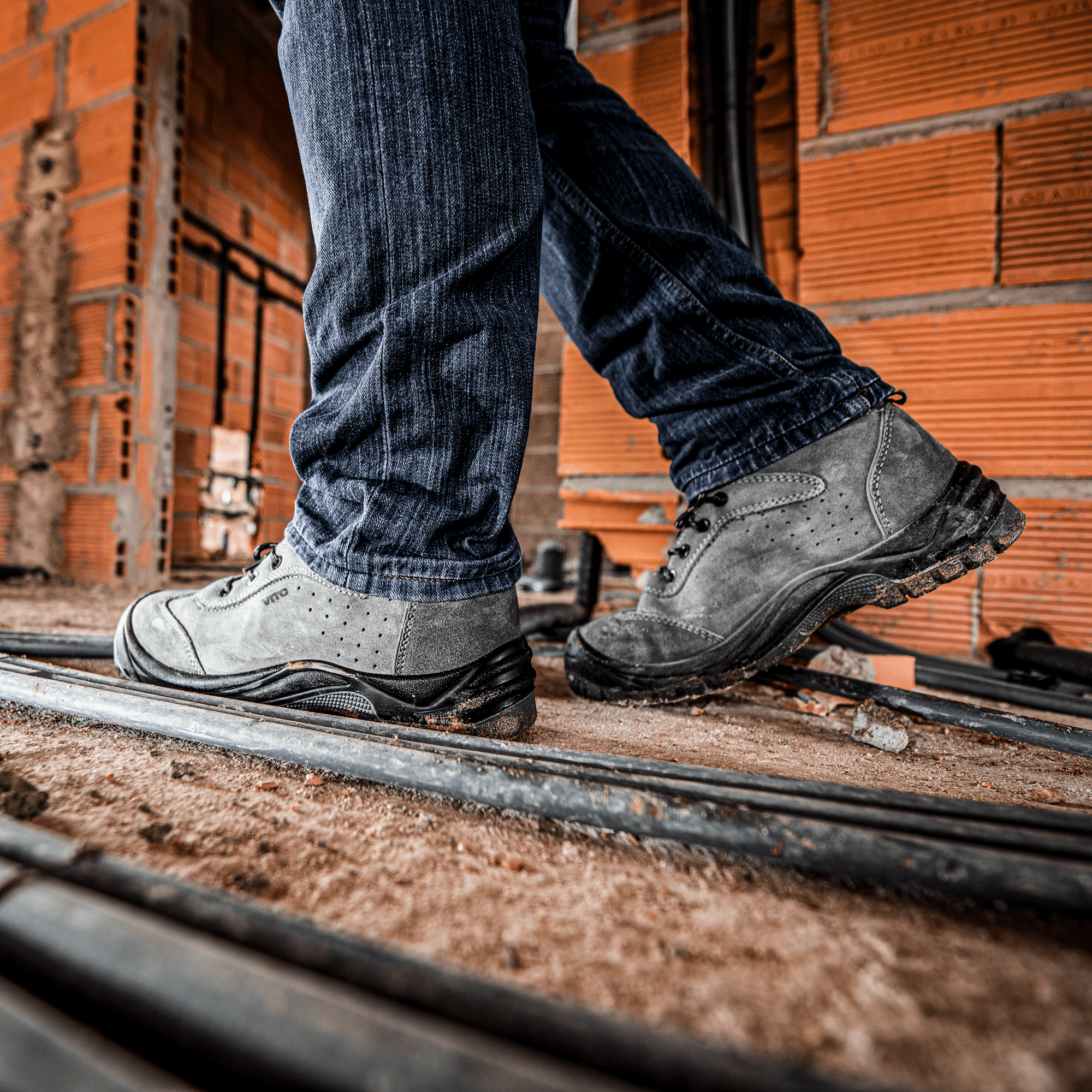 Botas de segurança em camurça cinza S1PN T41 Vito Genes - 7