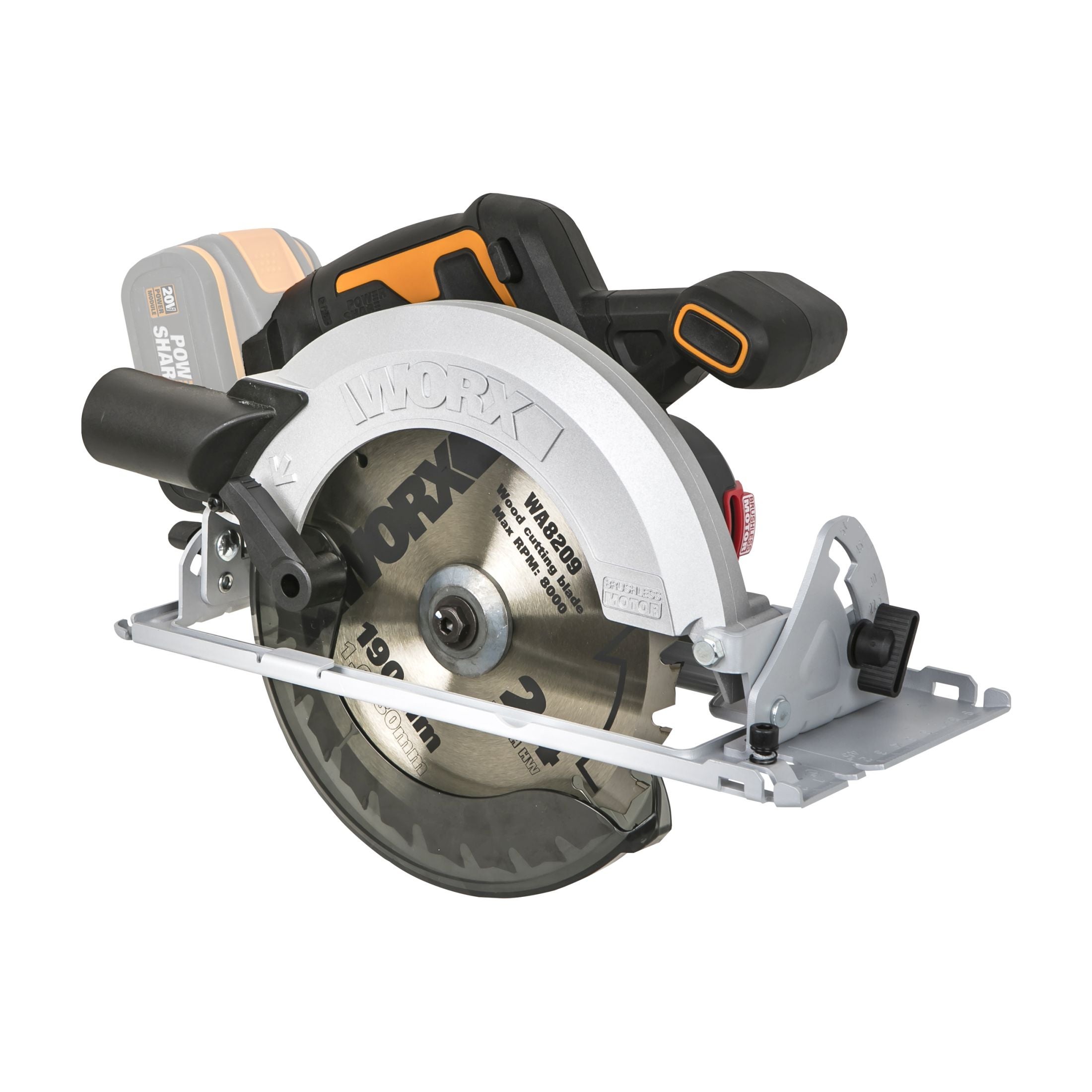 Sierra circular WORX WX520.9 O190mm Brushless 20V sin bateria ni cargador Leroy Merlin