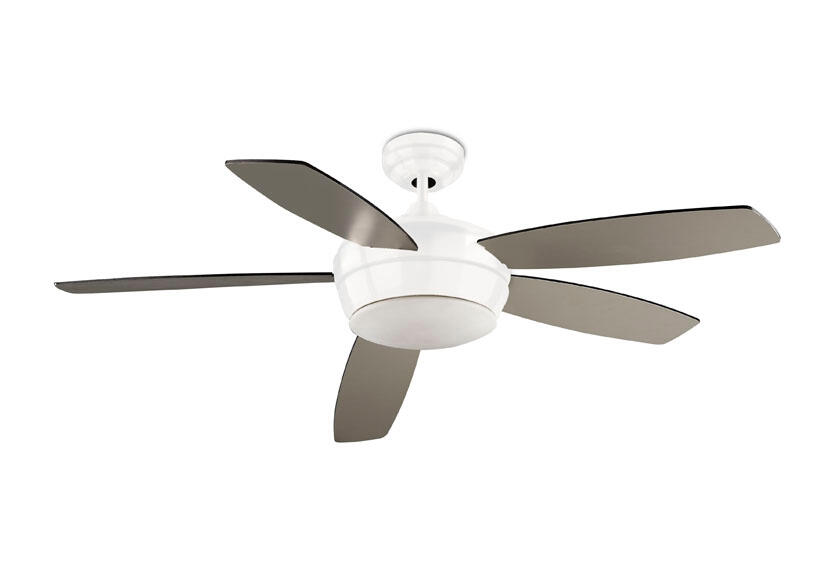Ventilador de techo con luz led samal blanco 132 cm motor ac