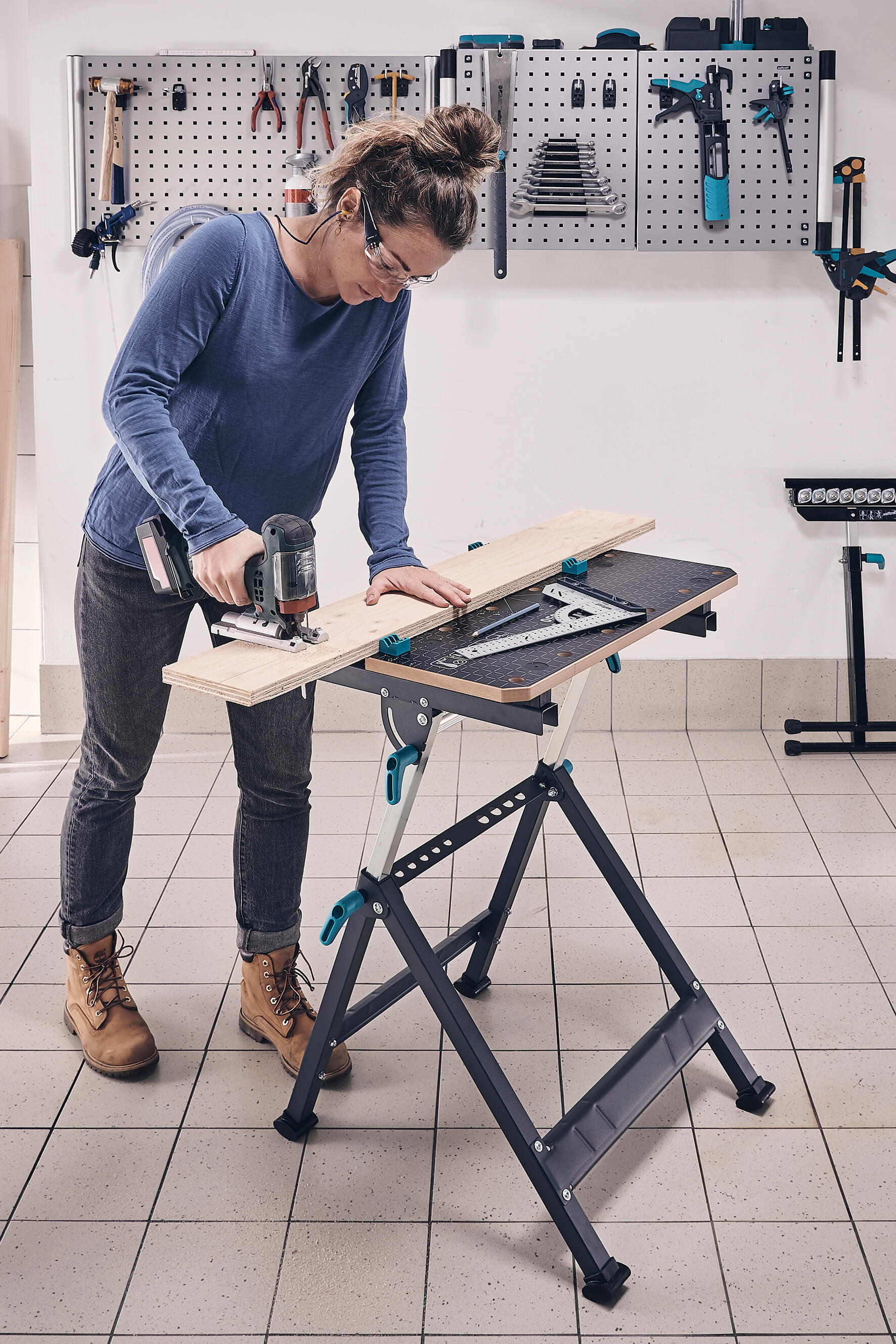Bancada de fixação e de trabalho desdobrável Wolfcraft Master 650 Ergo - 5