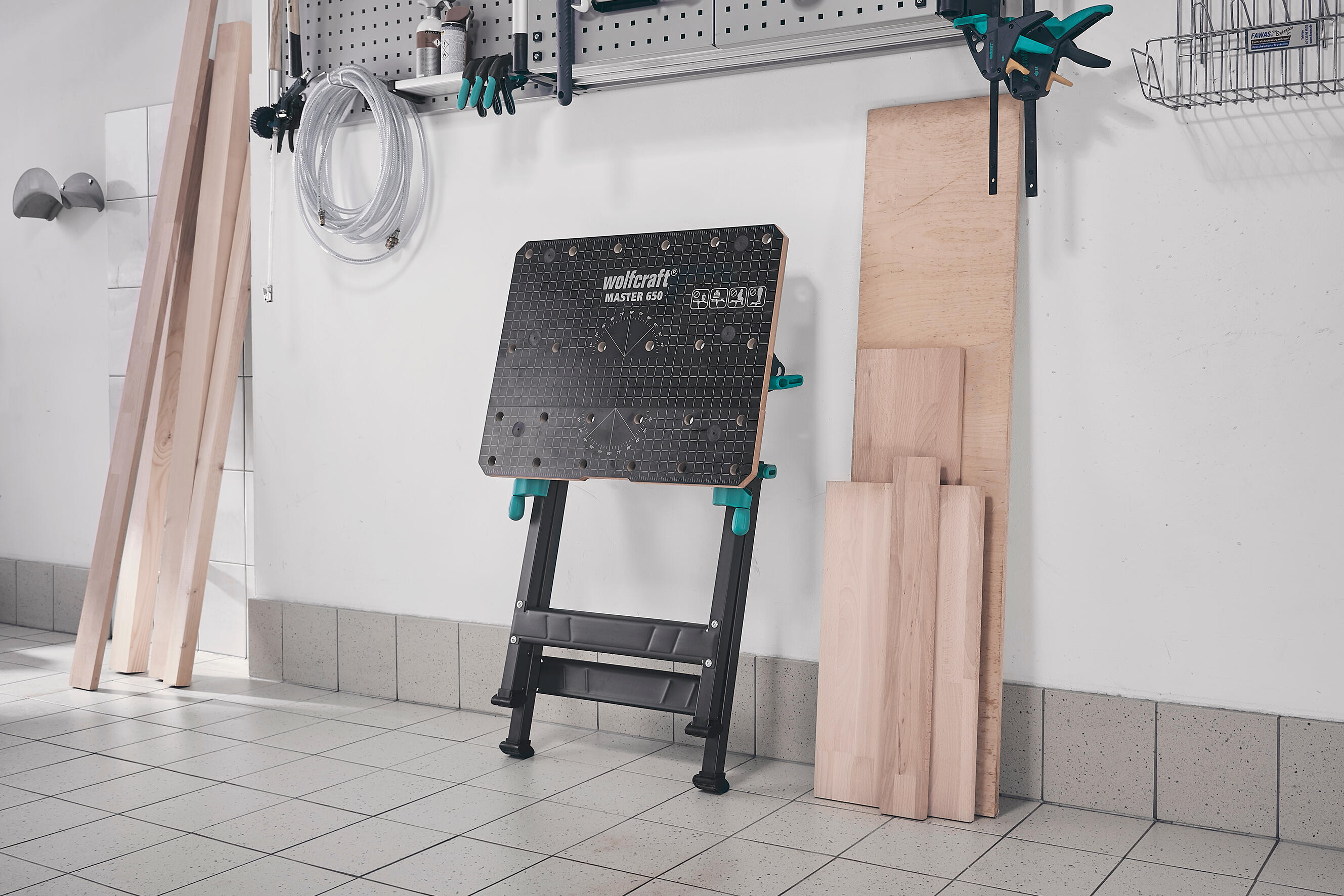 Bancada de fixação e de trabalho desdobrável Wolfcraft Master 650 Ergo - 15