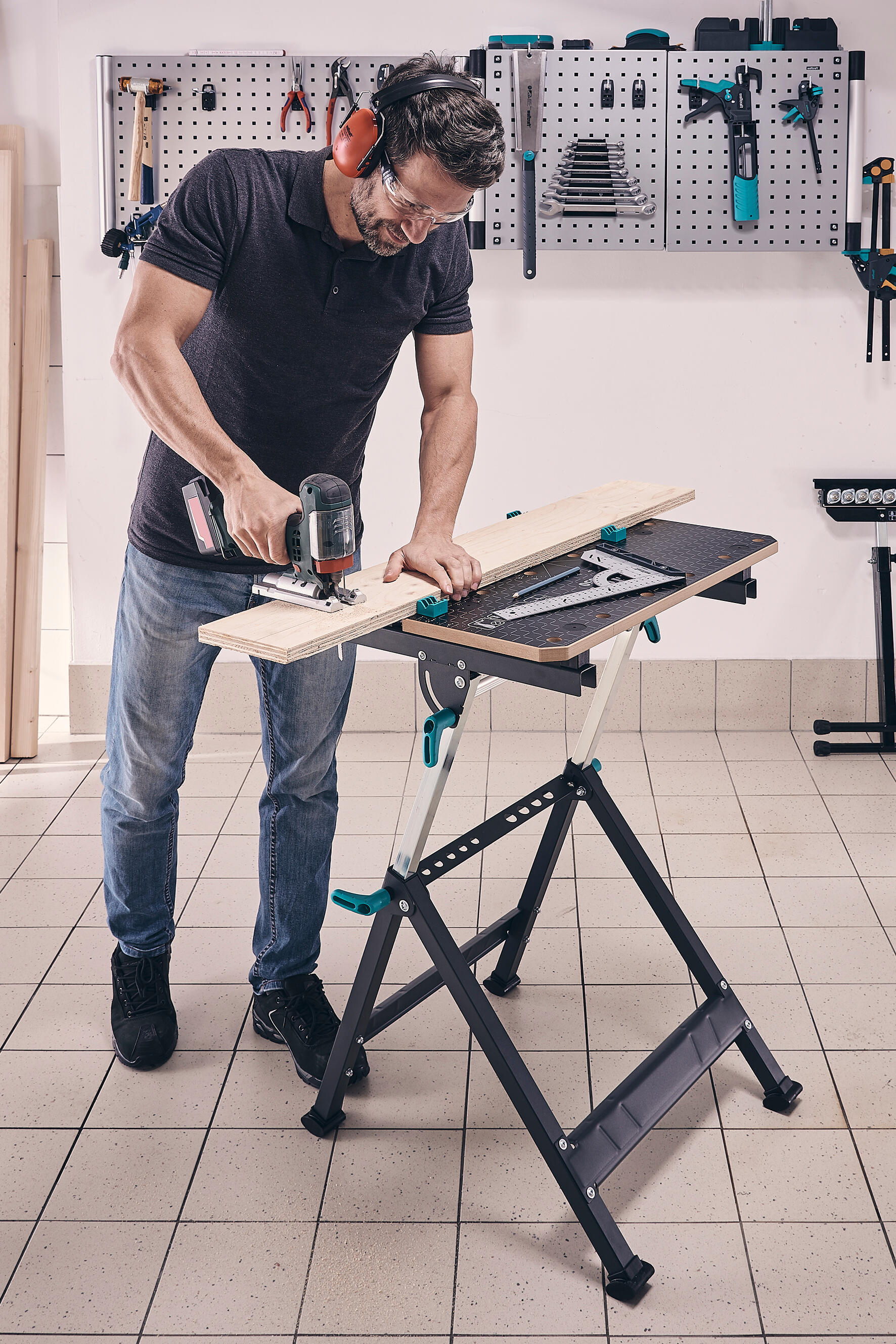 Bancada de fixação e de trabalho desdobrável Wolfcraft Master 650 Ergo - 16