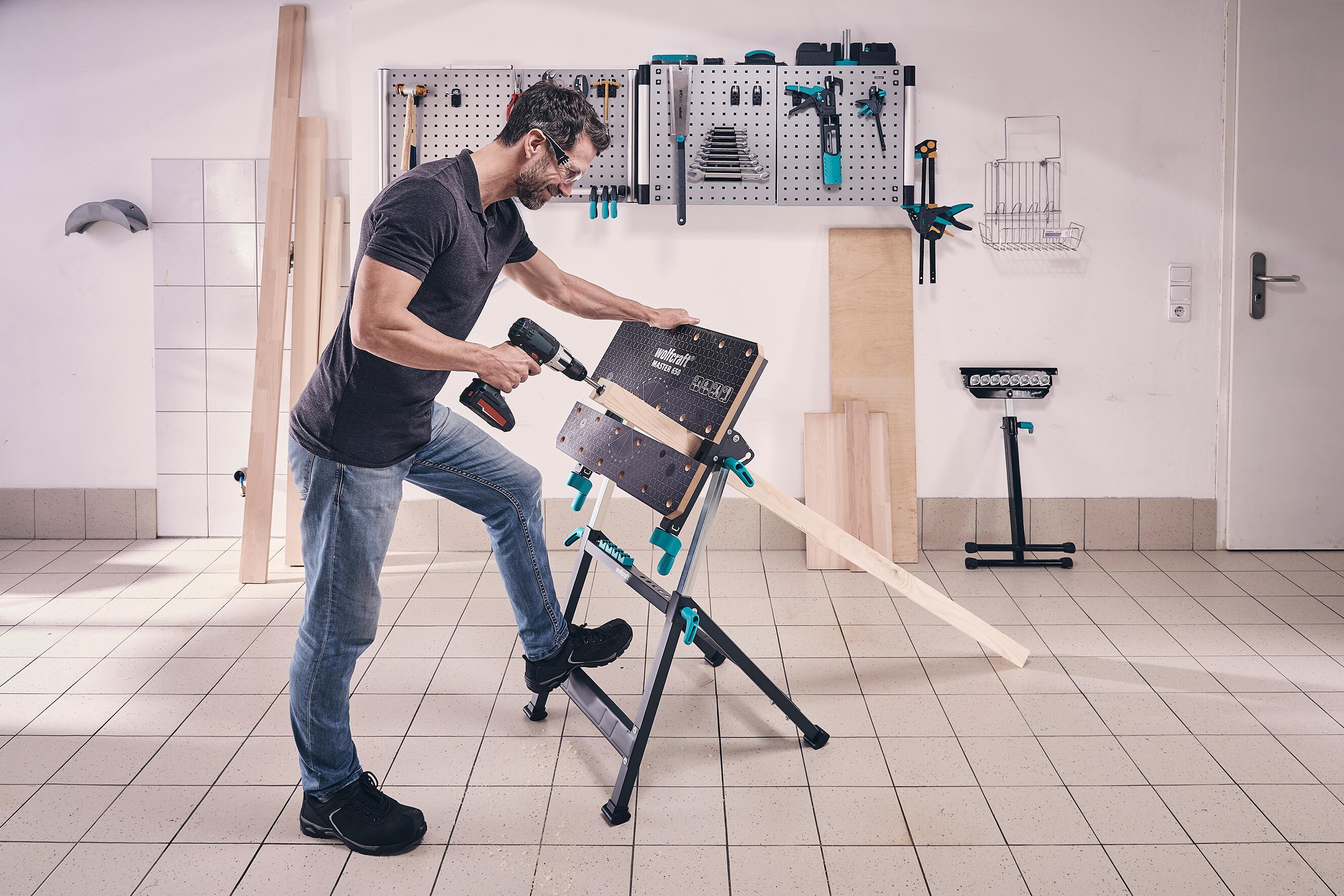 Bancada de fixação e de trabalho desdobrável Wolfcraft Master 650 Ergo - 18