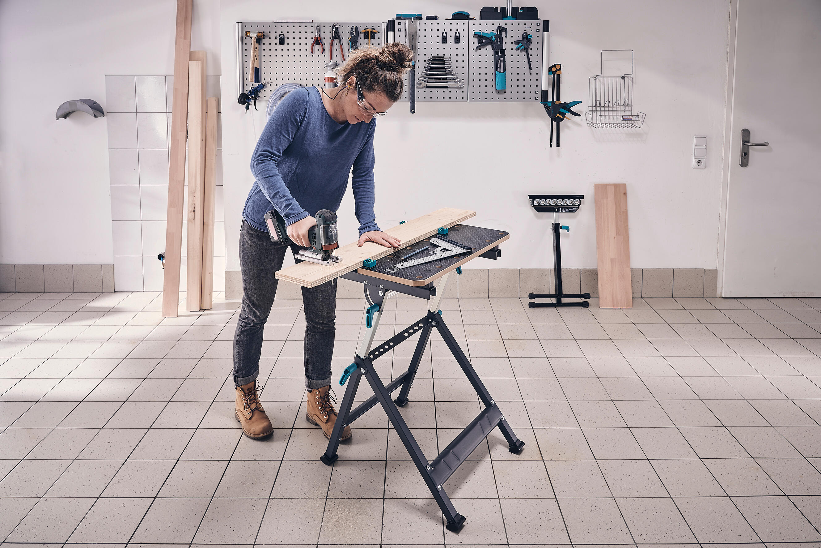 Bancada de fixação e de trabalho desdobrável Wolfcraft Master 650 Ergo - 20