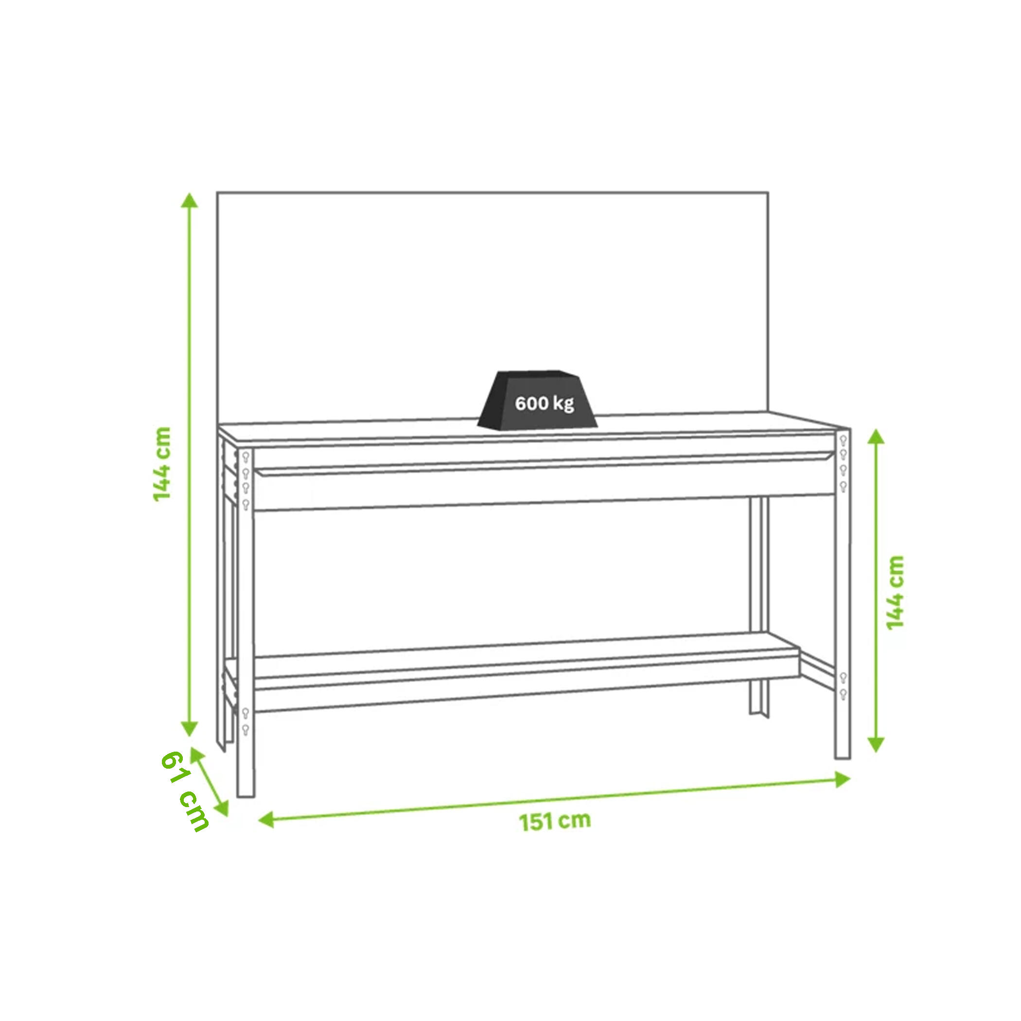 Bancada de trabalho SIMONRACK BT3 BOX 1500 AZ/MAD - 2