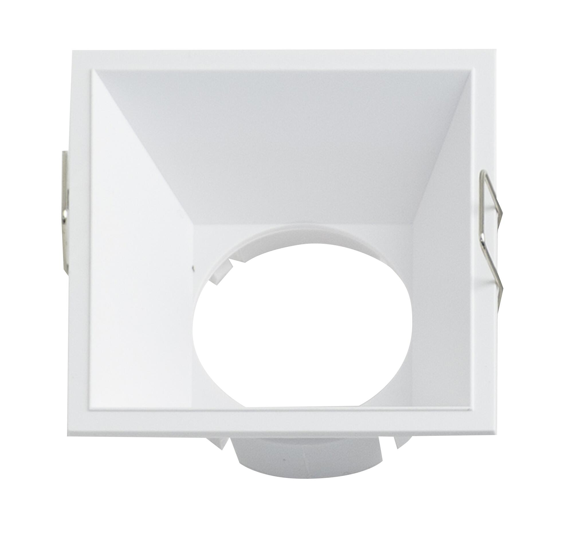 Foco empotrado cuadrado blanco sin bombilla