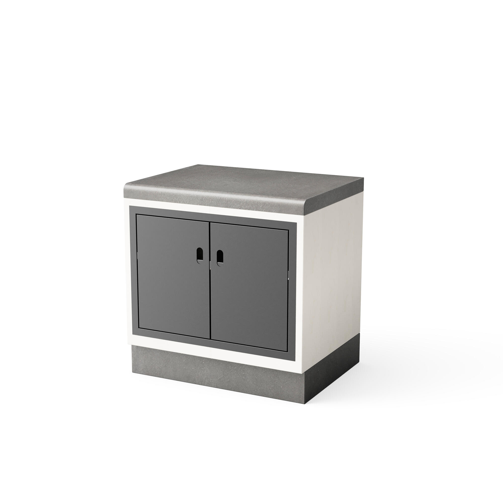 Modulo bancada kitaway [f] 84 c/ puertas liso b/g