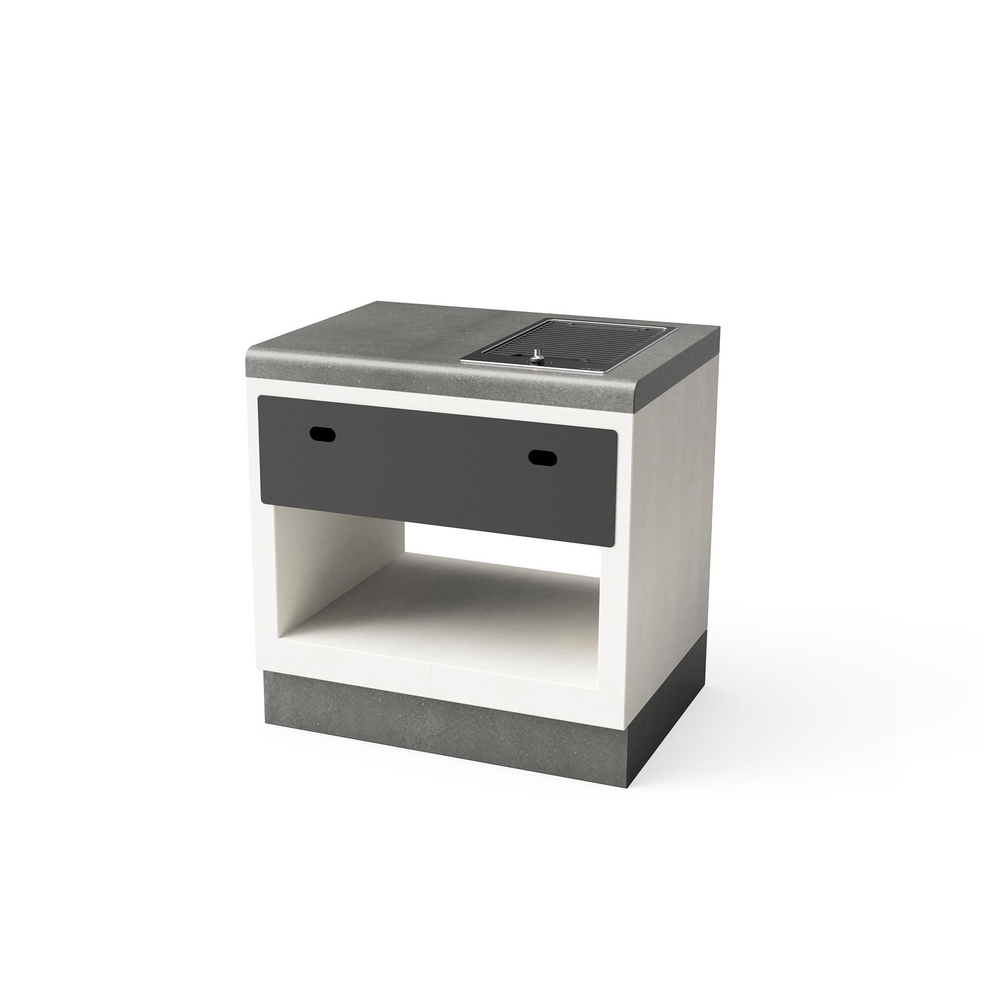 Modulo bancada kitaway [f] 84 griller smeg liso b/g