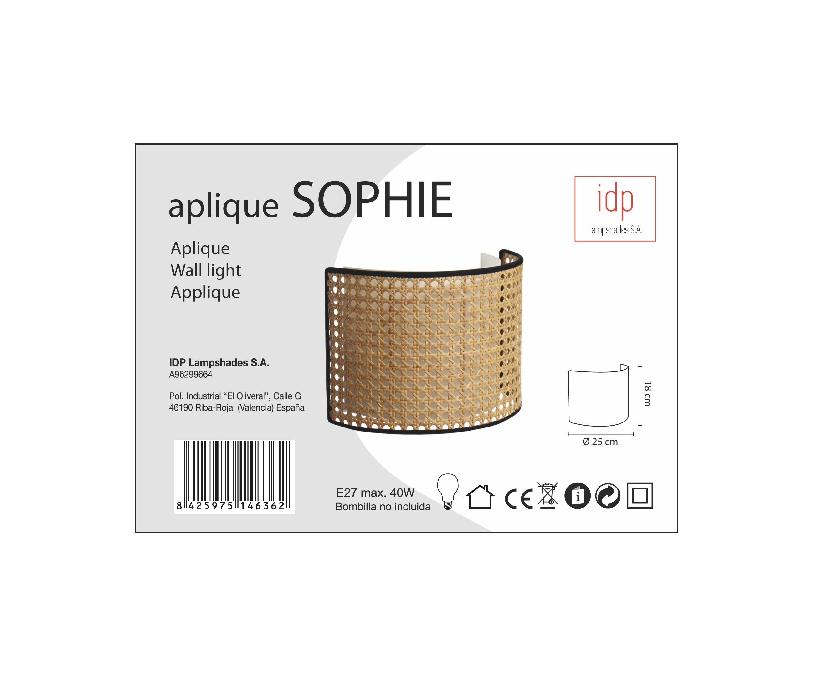 Candeeiro de parede E27 12x25 cm 1 luz castanho - 8