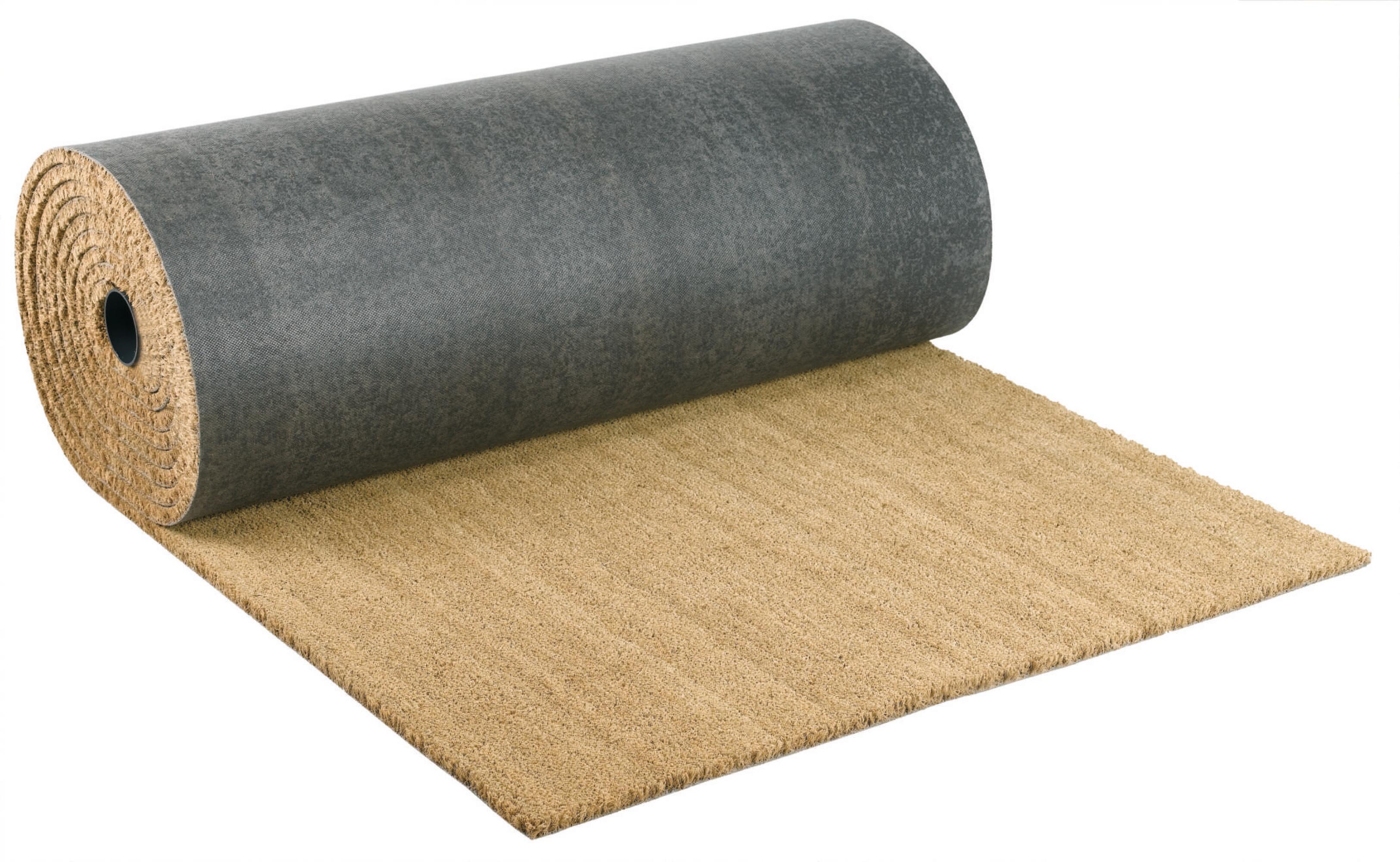 Felpudo de fibra de coco beige de 50 cm. producto al corte. pedido mínimo 1 m