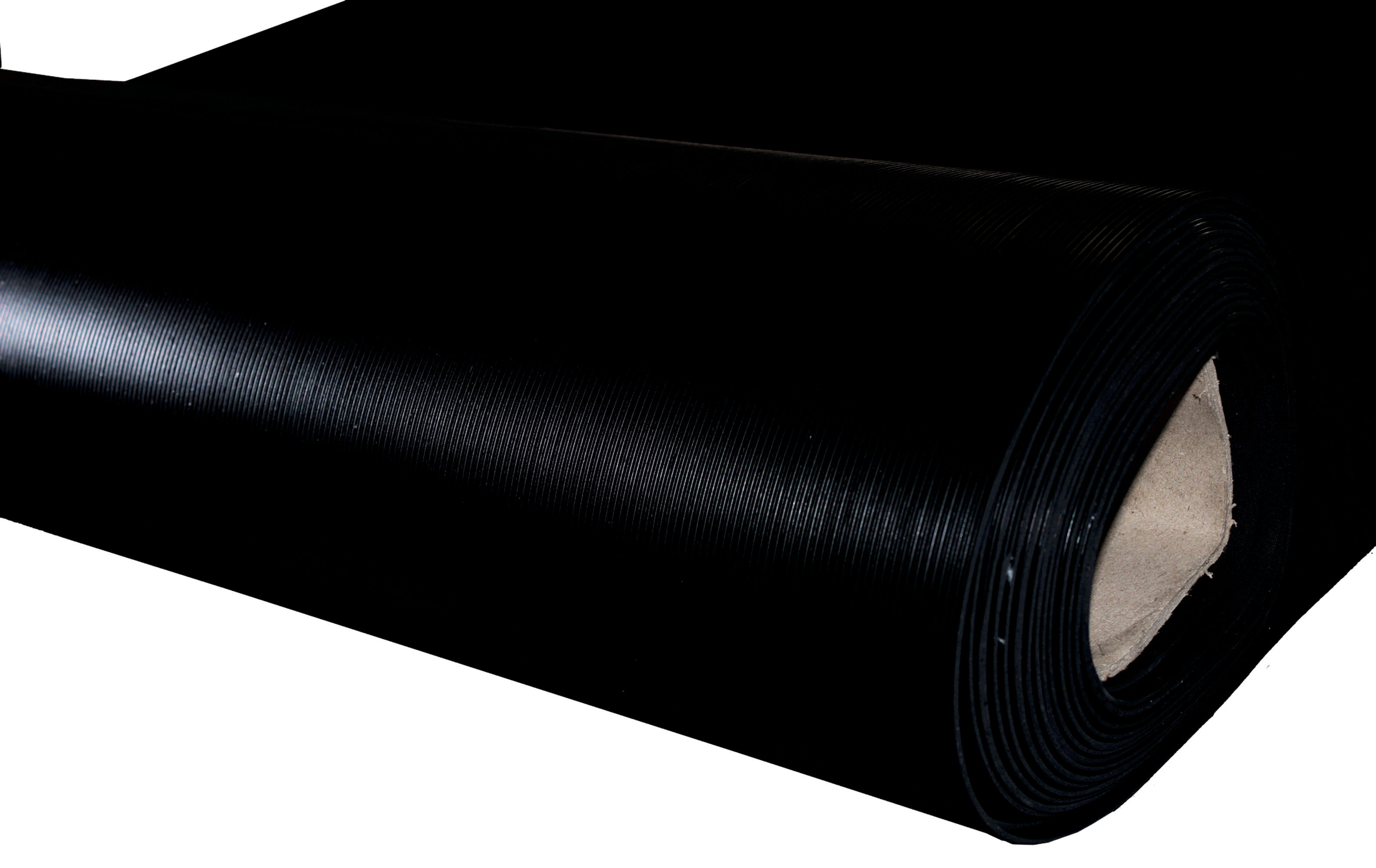 Felpudo caucho estribe sierra negro 120 cm. producto al corte. pedido mínimo 1 m
