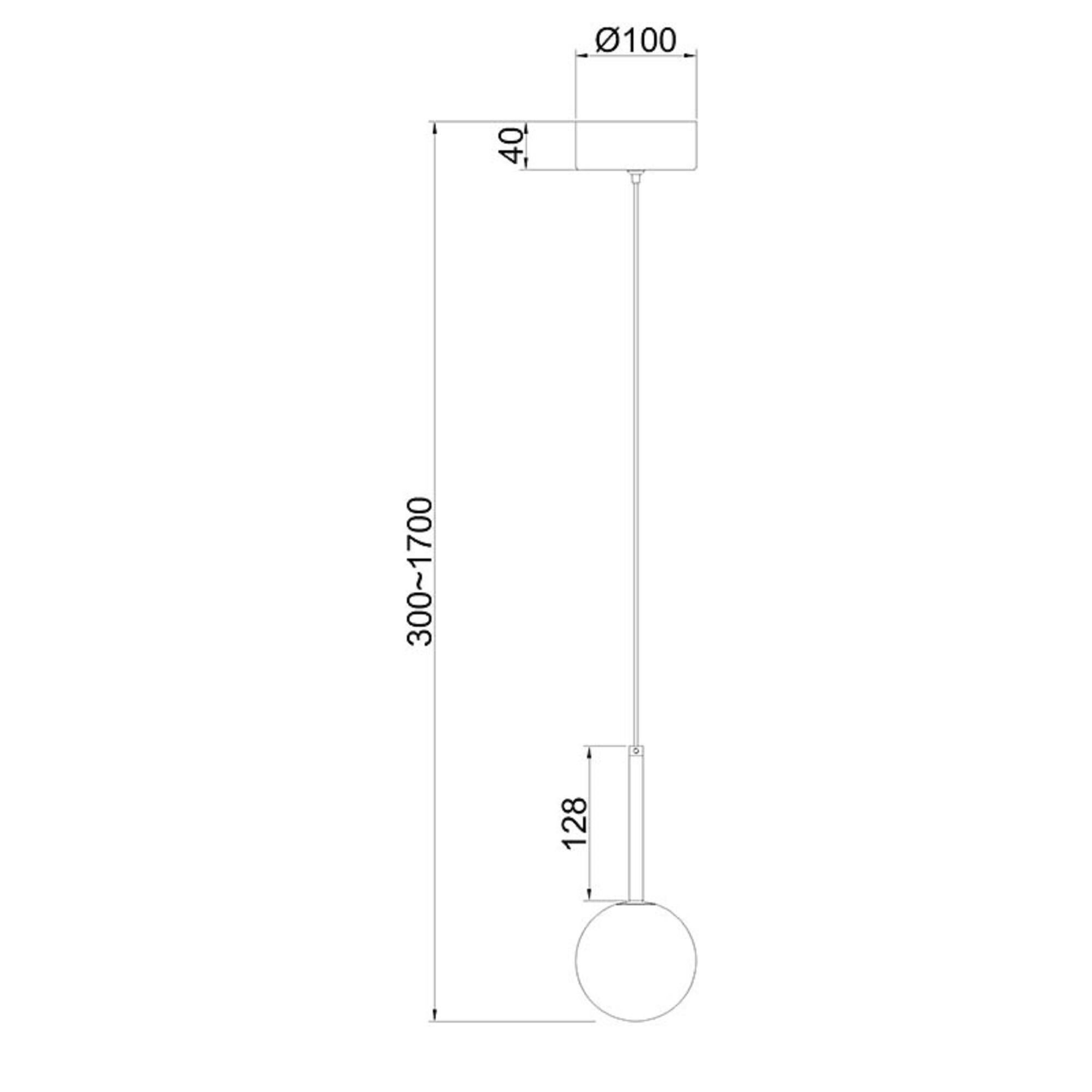 Candeeiro de teto suspenso LED G4 d10 cm 1 luz preto - 4