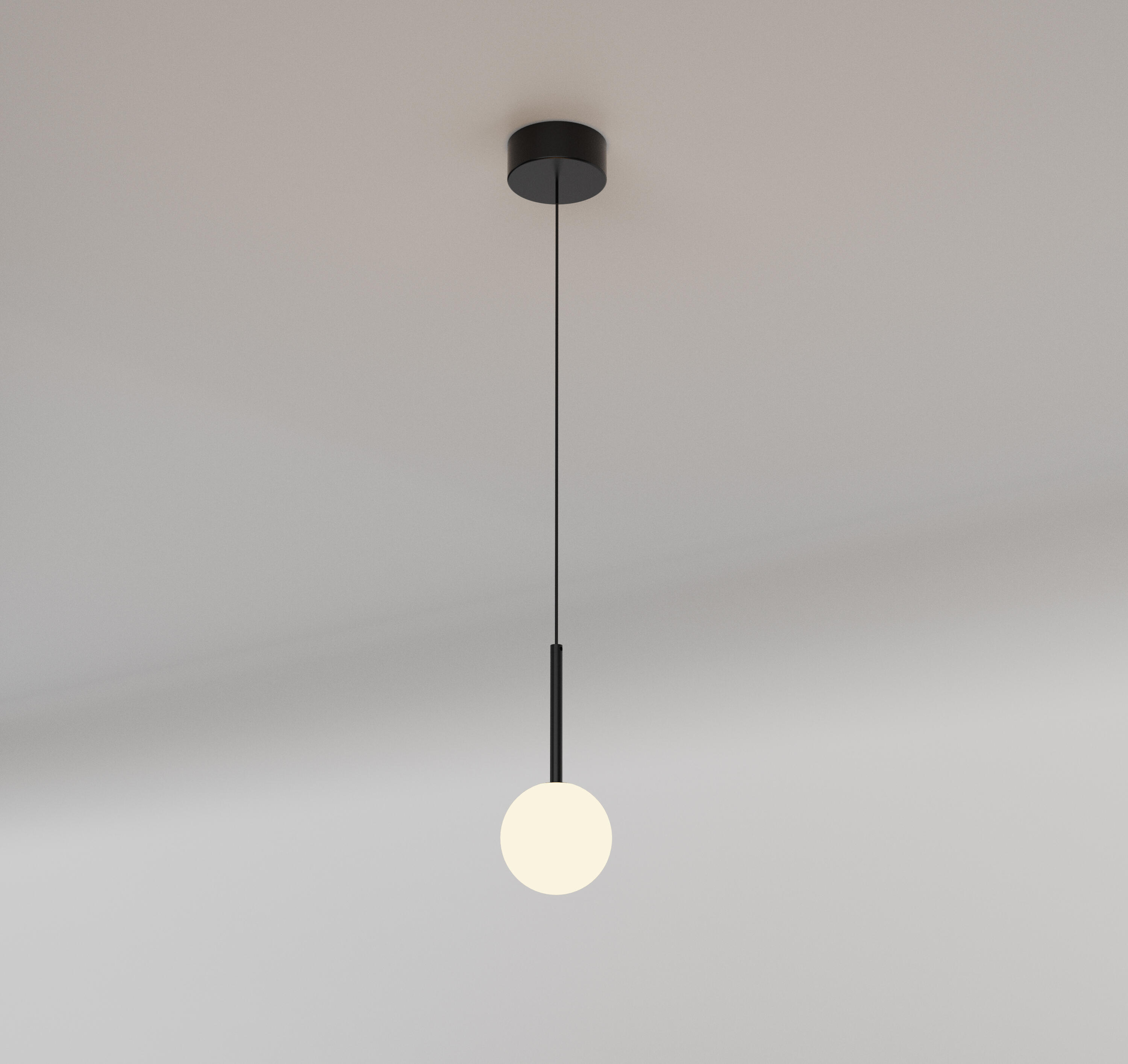 Candeeiro de teto suspenso LED G4 d10 cm 1 luz preto - 3