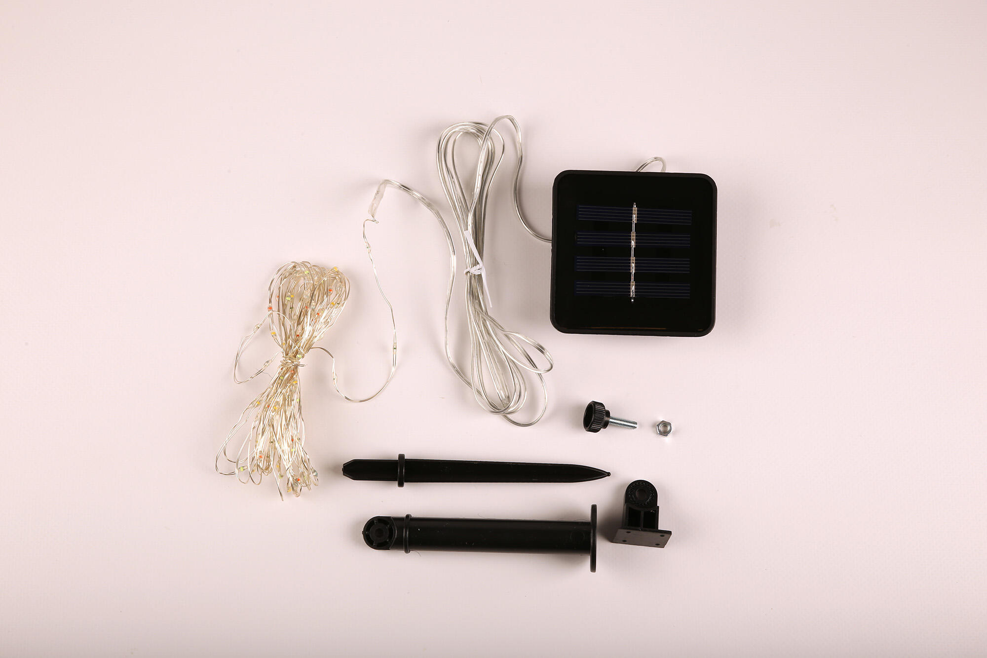 Guirnalda iluminada decorativa con 100 bombillas LED blanco de 6.95 metros de iluminación para exterior solar - 9