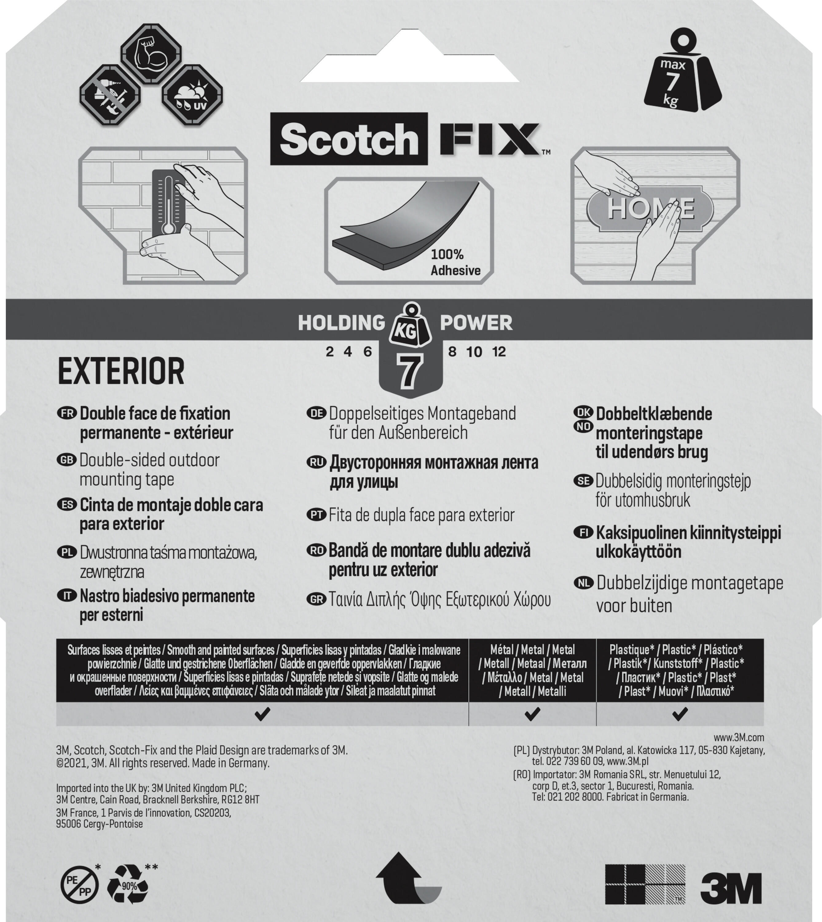 Cinta montaje exterior 19mm 10m SCOTCH - 8