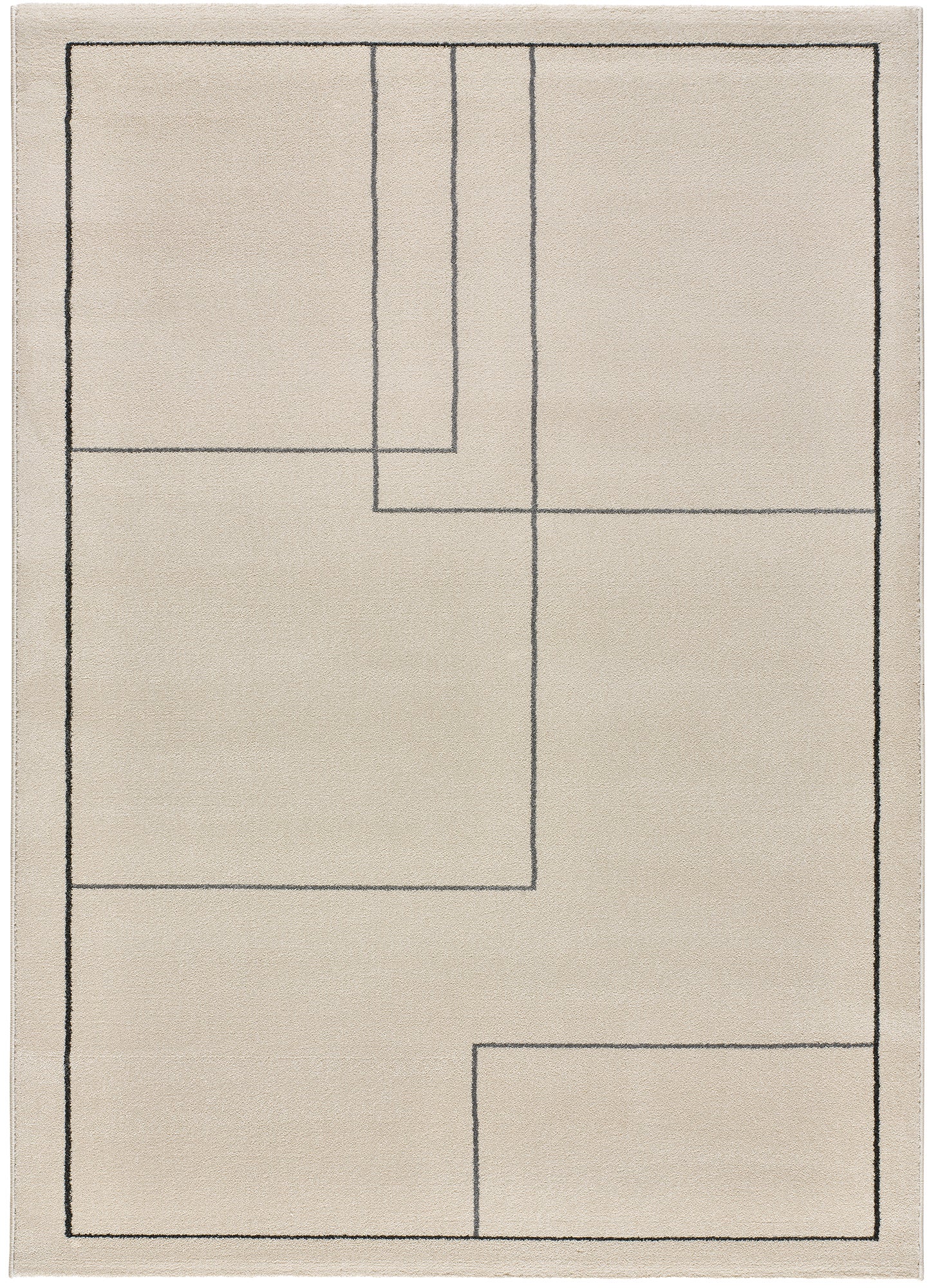 Alfombra polipropileno pelo corto l angeles lines blanco 160x230cm