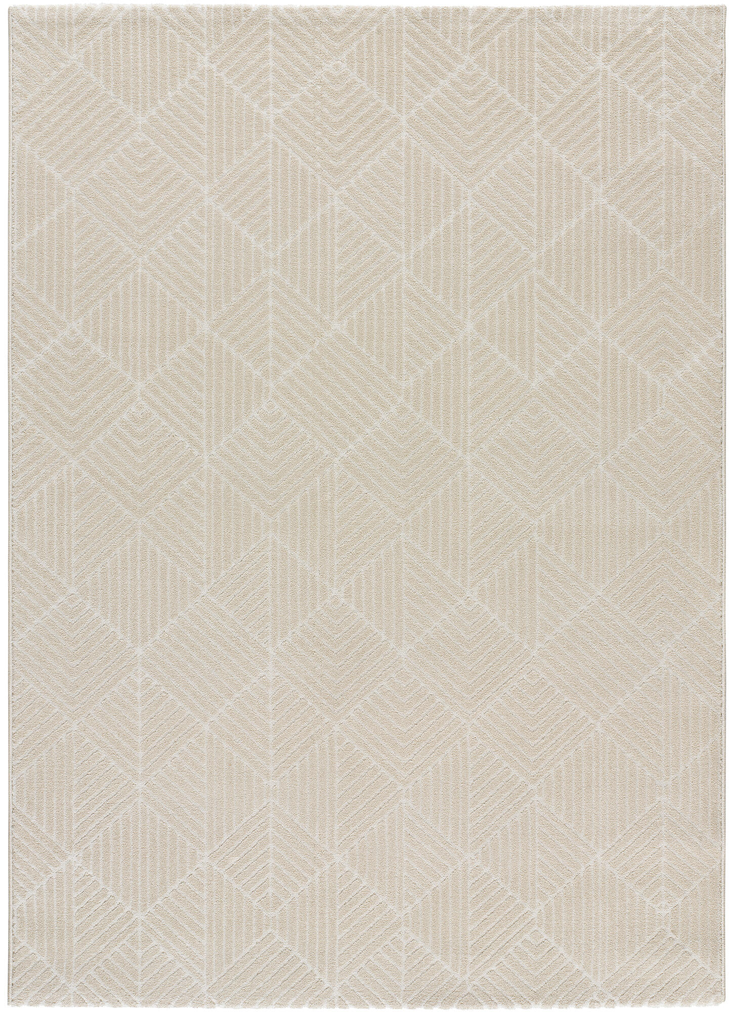 Alfombra polipropileno pelo corto sensation geom blanco 160x230cm