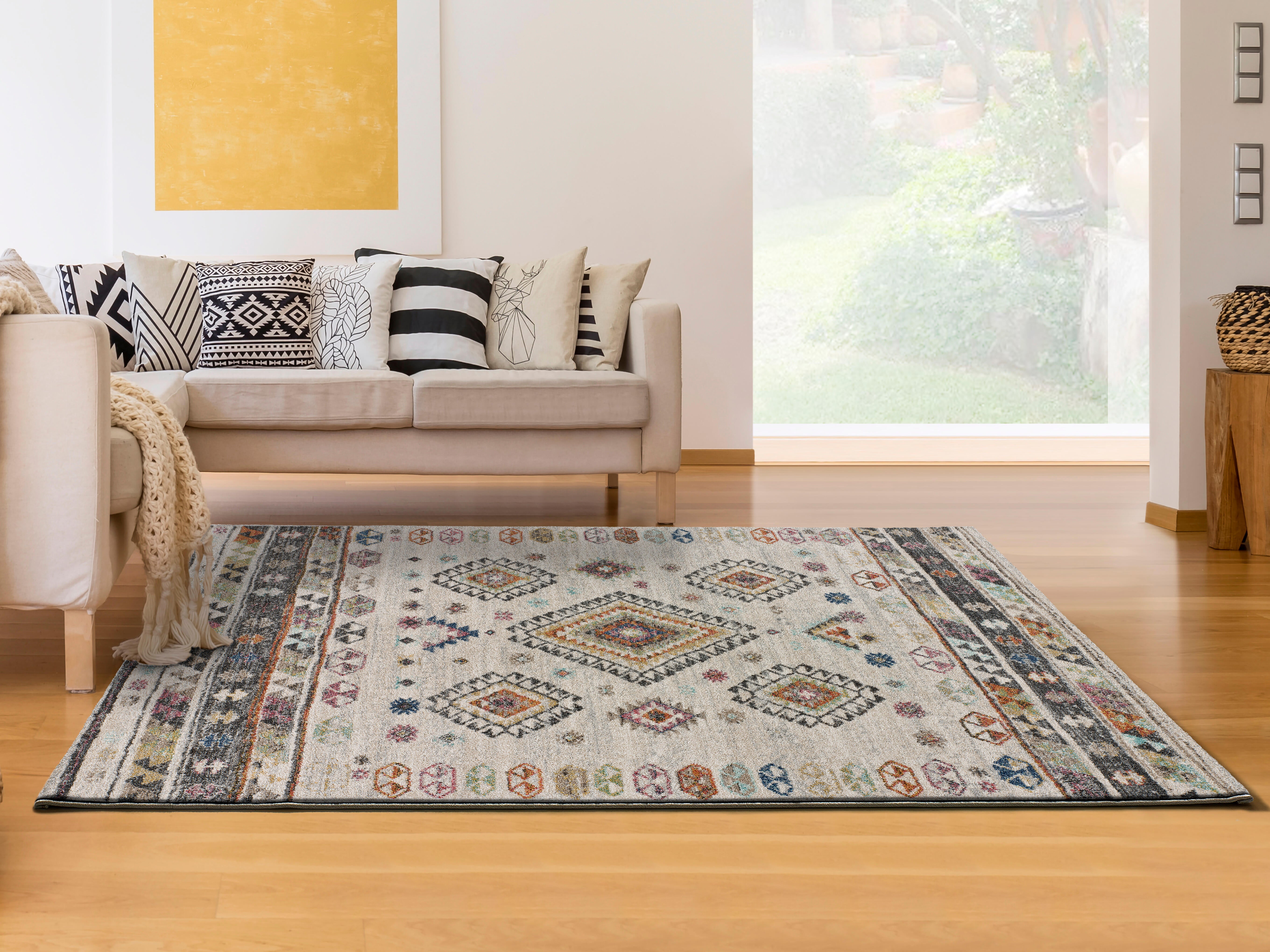 Alfombra polipropileno Balaki Kilim 140x200cm pelo corto  kilim multicolor - 2