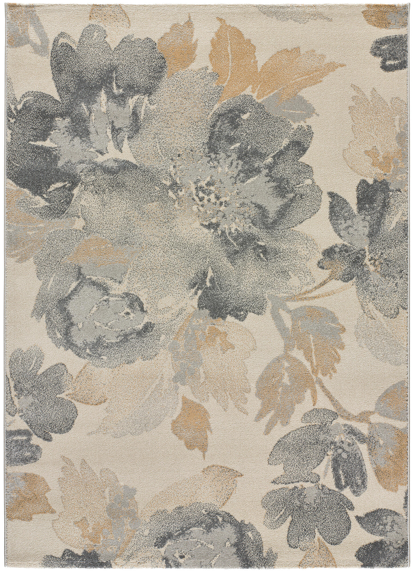 Alfombra polipropileno flores sunset gris 160x230cm