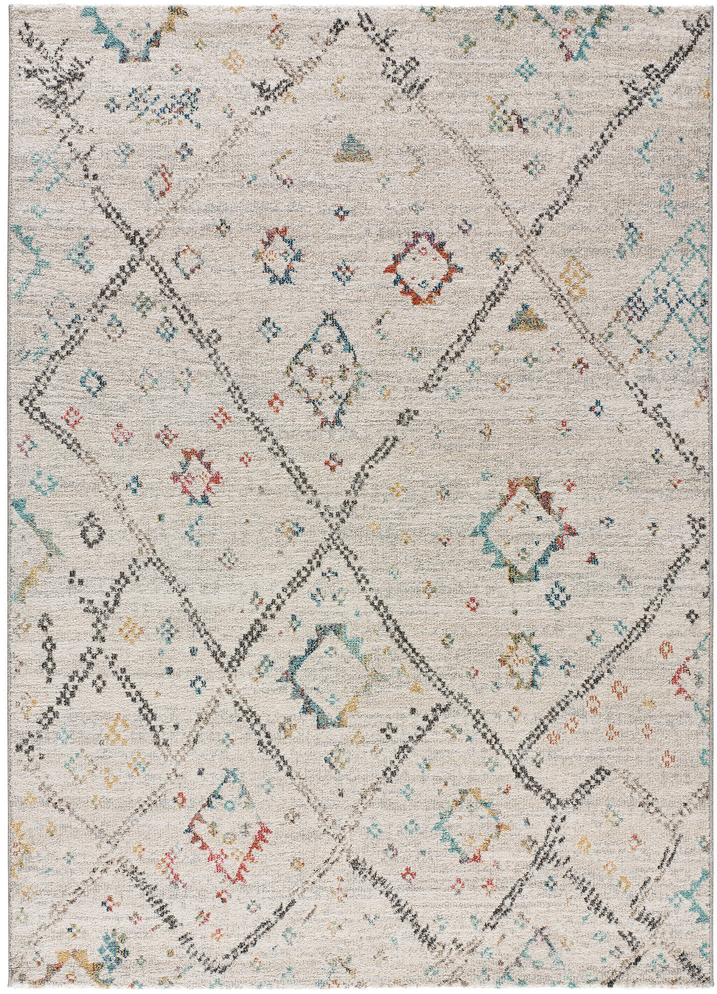 Alfombra polipropileno pelo corto balaki bereber multicolor 120x170cm