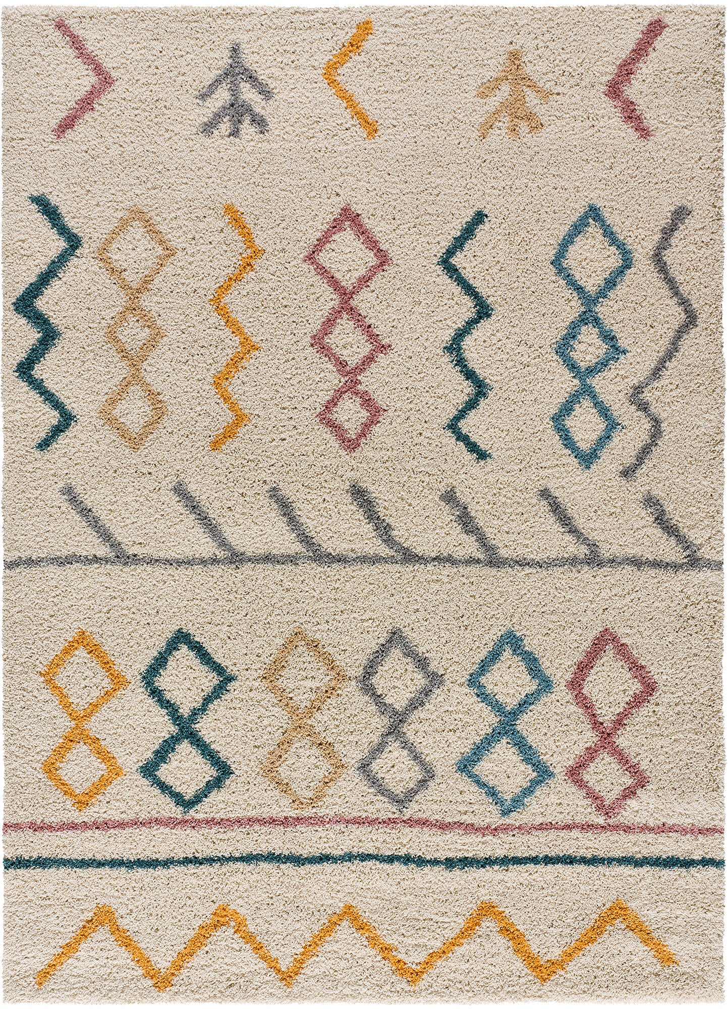 Alfombra polipropileno ulai ber rombo multicolor 160x230cm