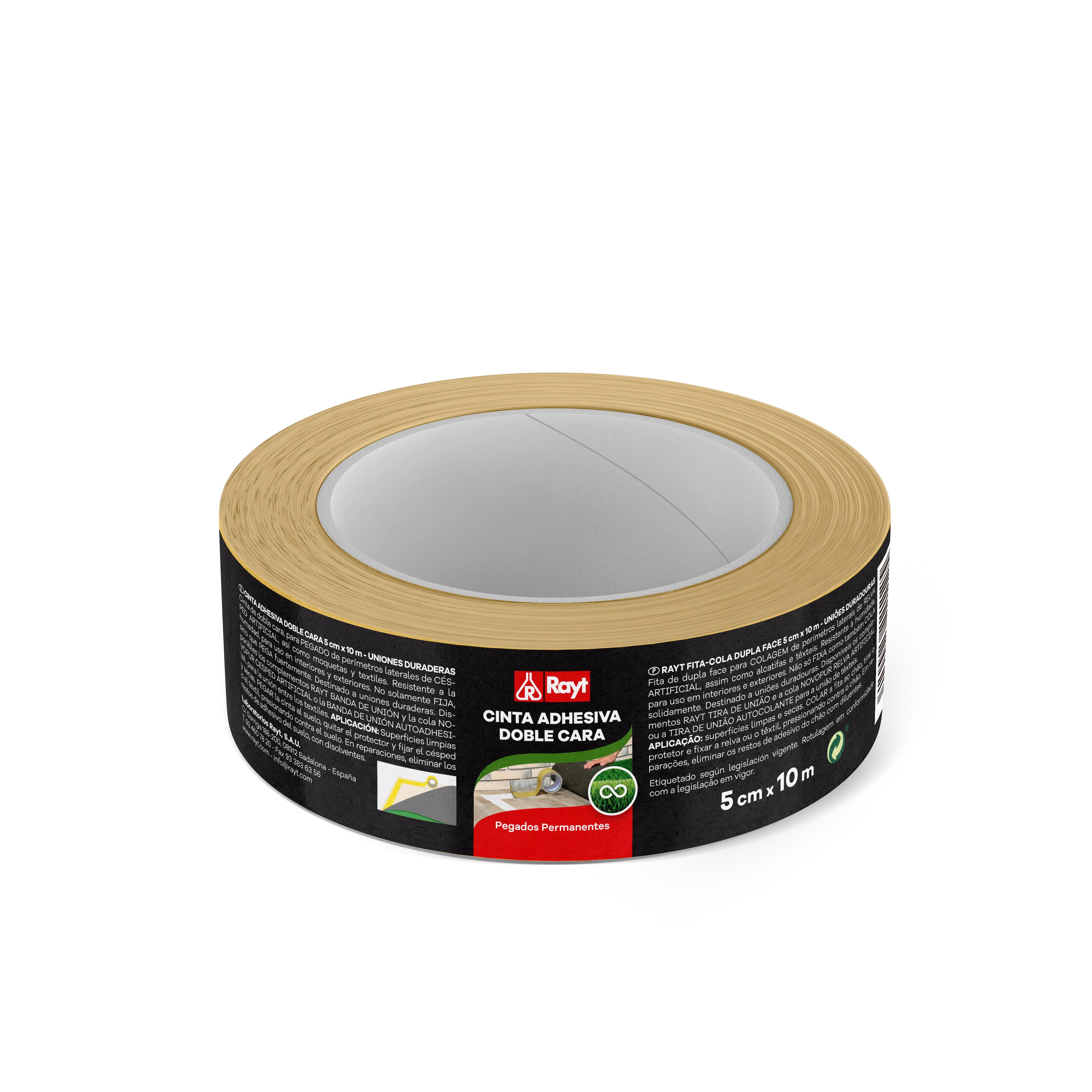 Rollo de cinta permanente doble cara para instalar césped artificial 5cm x 10m