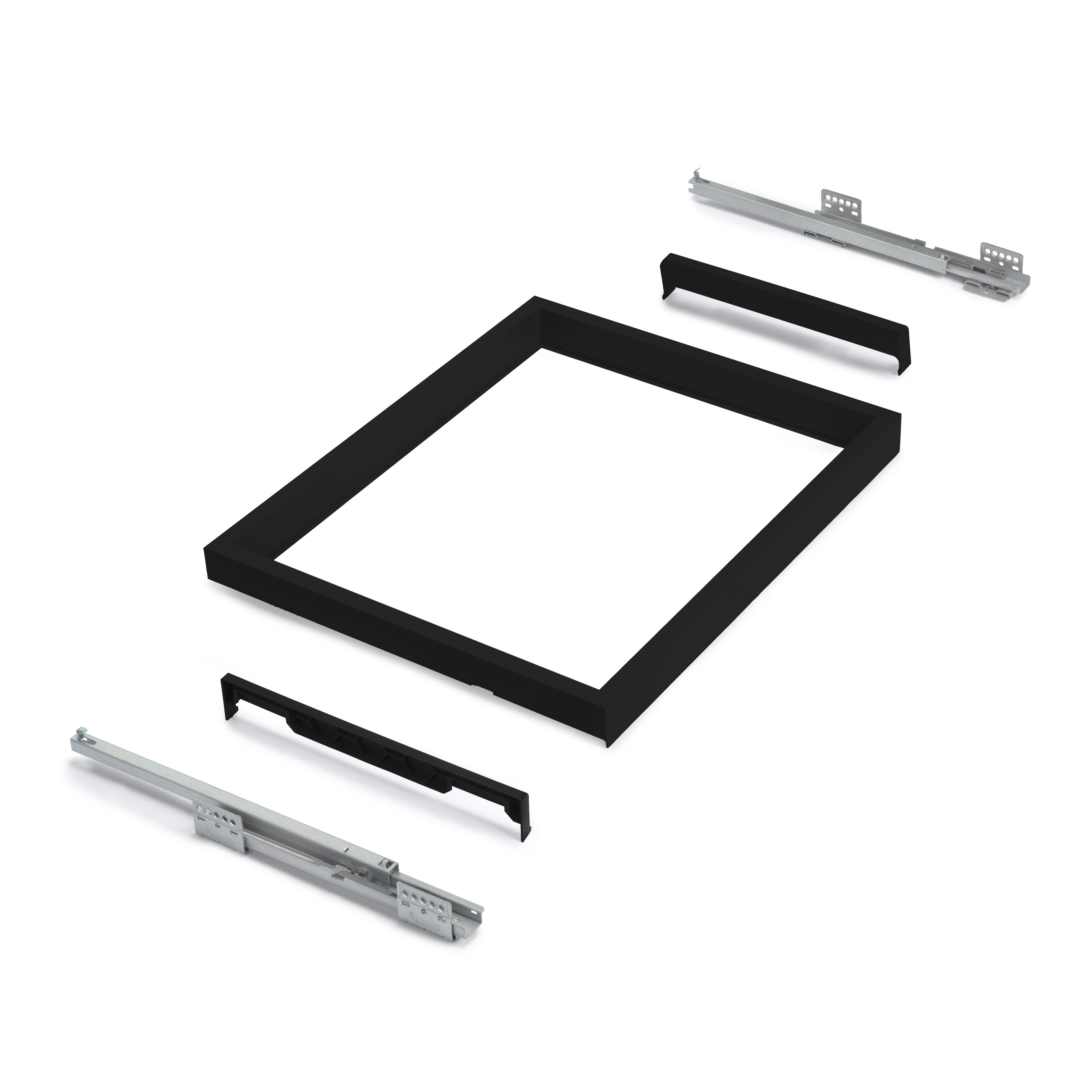 Cajón organizador extraíble Hack negro de 56x3,5cm (anchoxfondo) - 5