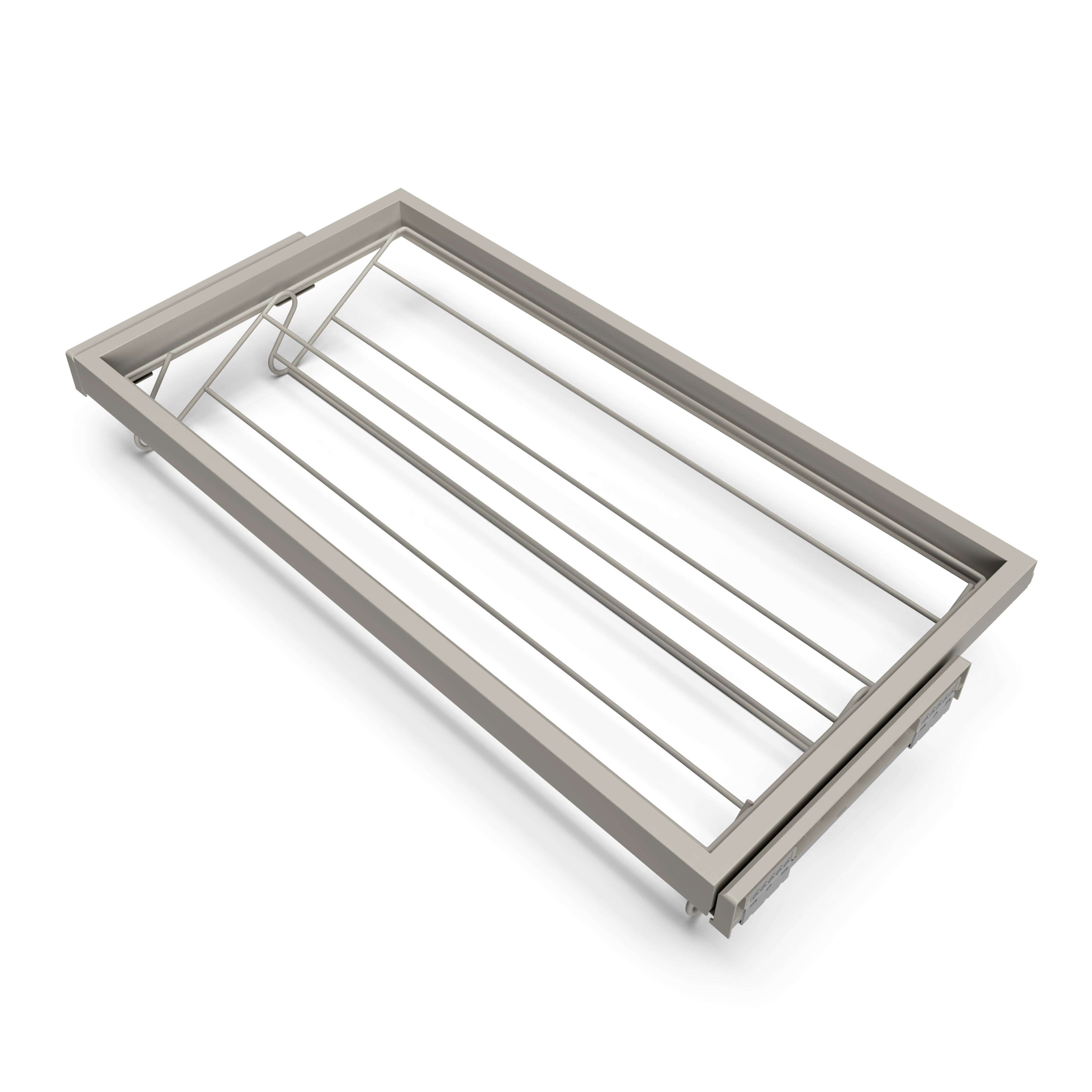 Zapatero extraíble lateral emuca quartz inox para 12 pares 86-89.4x10.6x43.4 cm