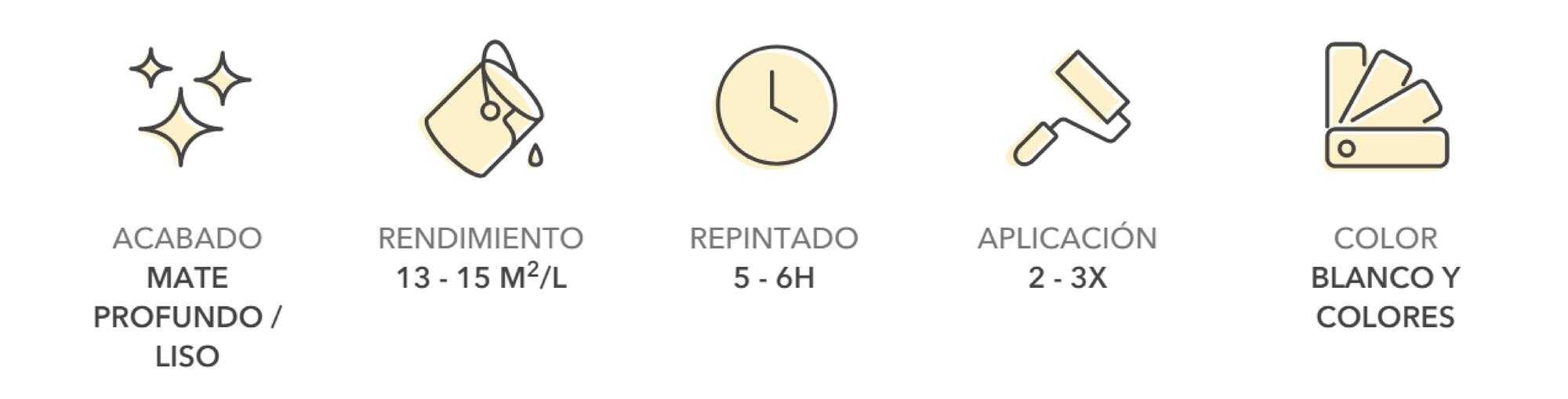 Pintura de interior Valón Extramate VALENTINE color blanco puro luminoso mate profundo 4L para paredes y techos - 6