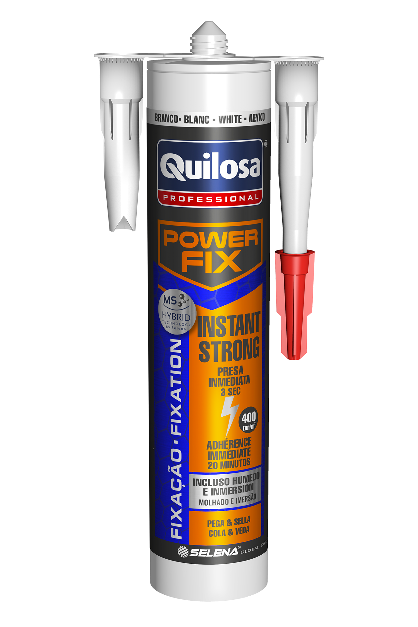 Adhesivo de montaje QUILOSA Power Fix 290 ml blanco para placa de yeso, aplicación con pistola, resiste a las heladas. Para fijar un material a una superficie. - 2