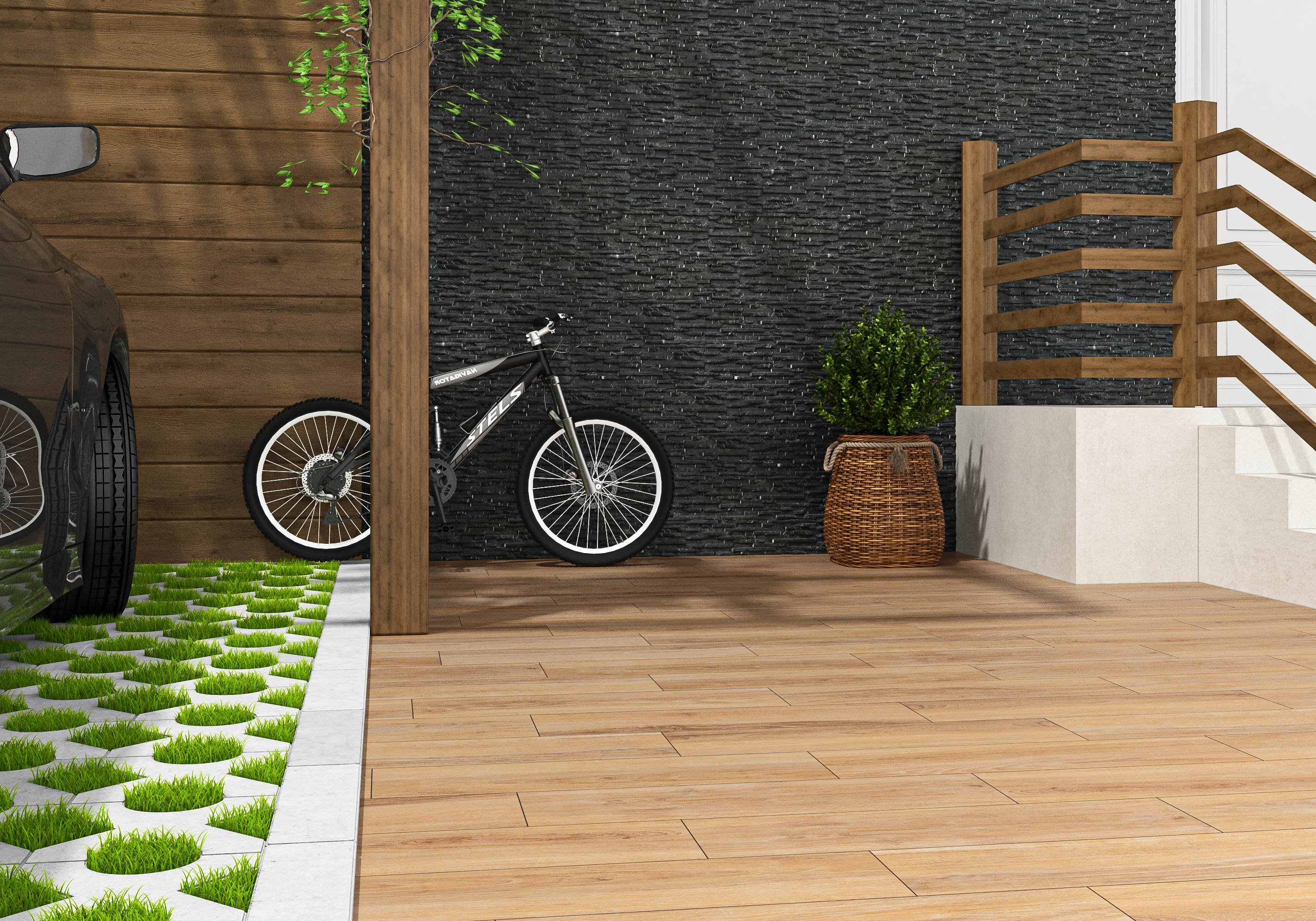 Suelo porcelánico Ipanema efecto madera miel 20x75 cm C3 ARTENS - 5
