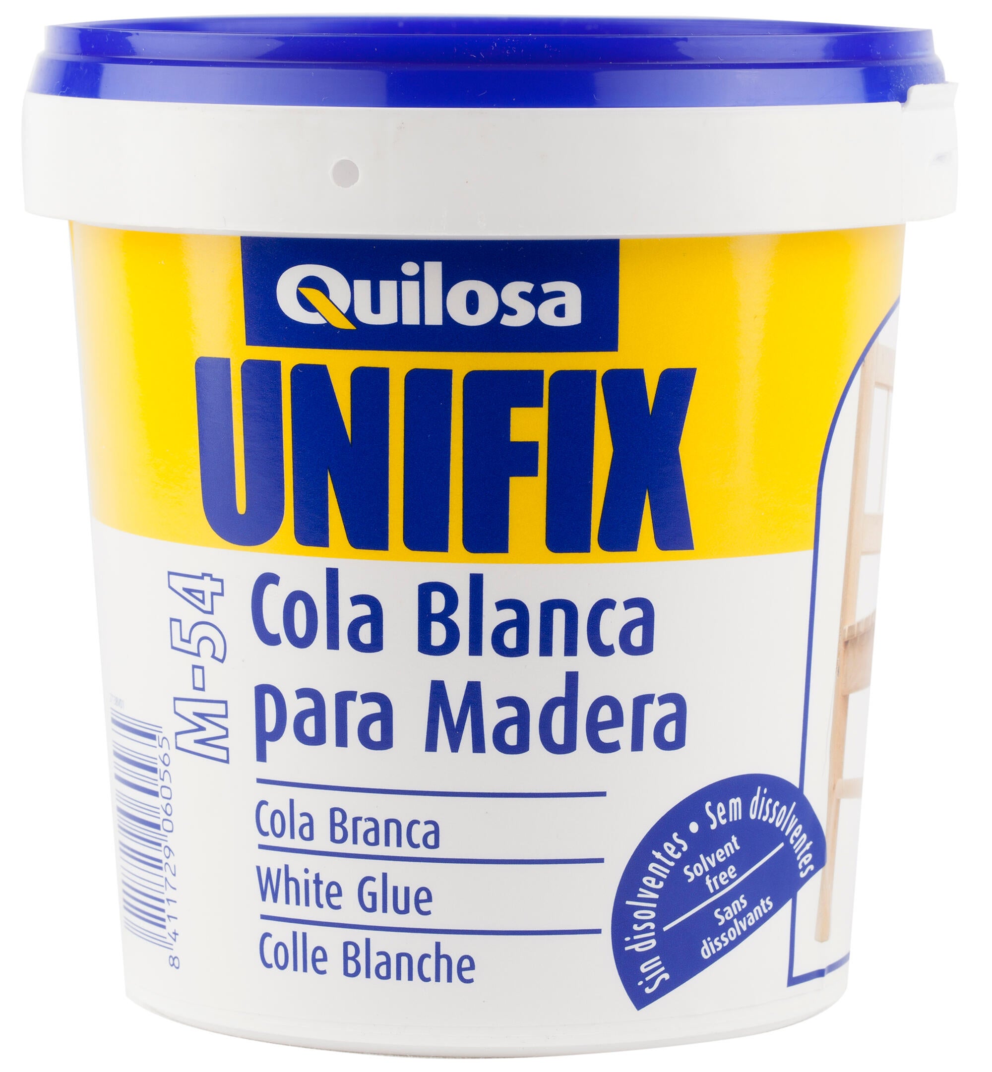 Cola blanca QUILOSA Unifix M-54 1 kg blanco para madera, aplicación con cepillo, espátula, punta dosificadora, pistola, pincel, se puede pintar, resiste a las heladas y al calor. Para unir materiales. - 2