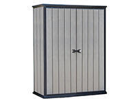 VidaXL Armario de almacenaje exterior PP gris y negro 97x37x165 cm