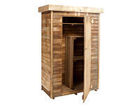 VidaXL Armario almacenaje de jardín PP apariencia madera 65x45x88 cm