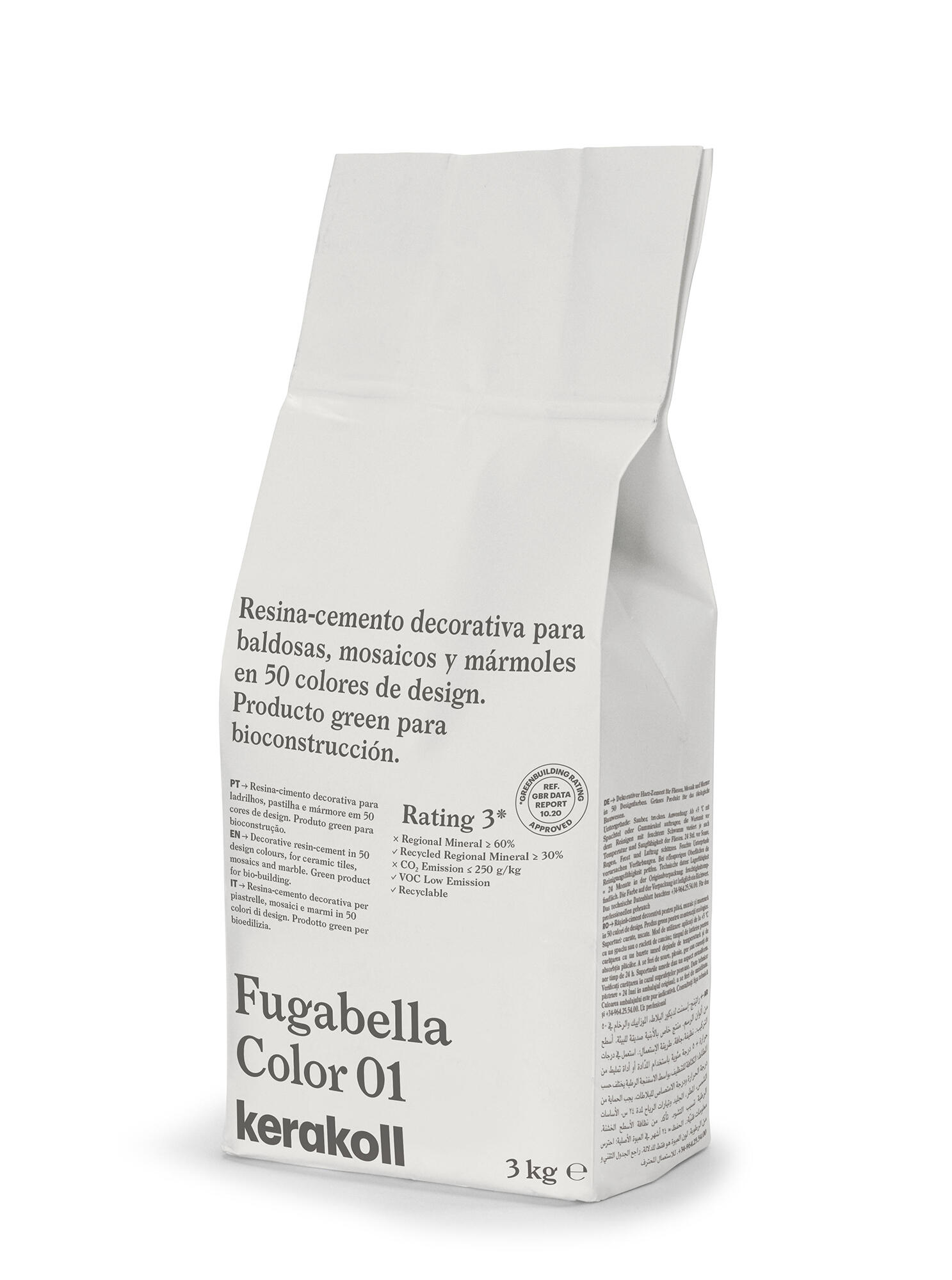 Mortero para juntas fugabella kerakoll color 01 3kg