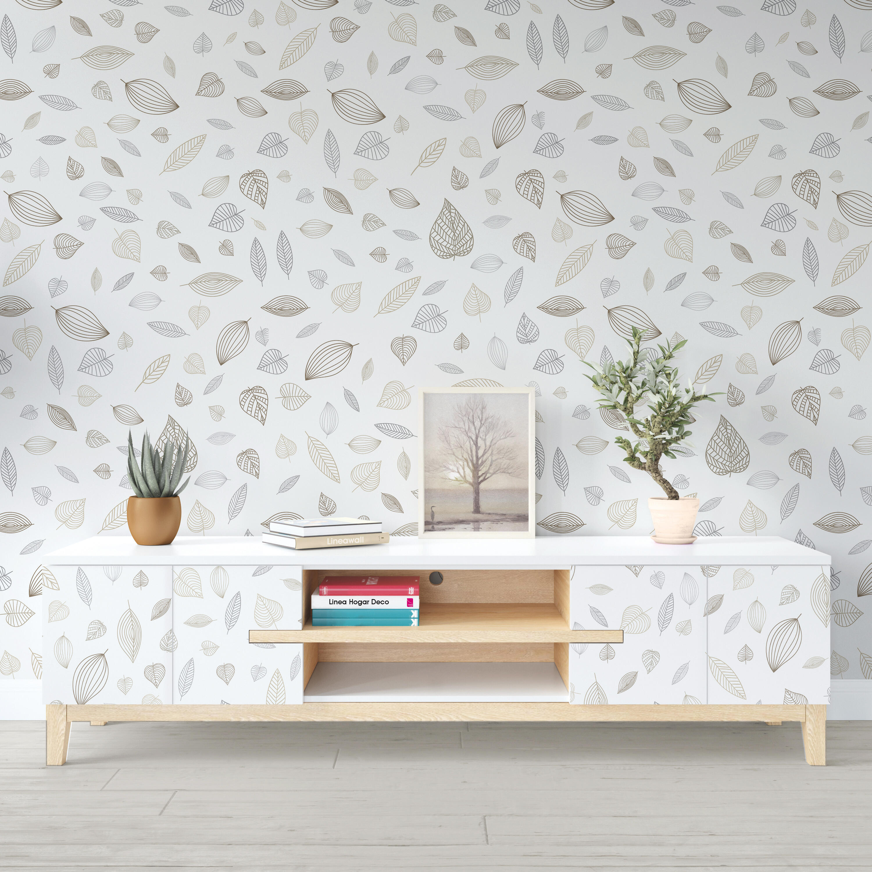 Revestimiento adhesivo mural  beige  Hojas de 0.9 x 2.8m - 4