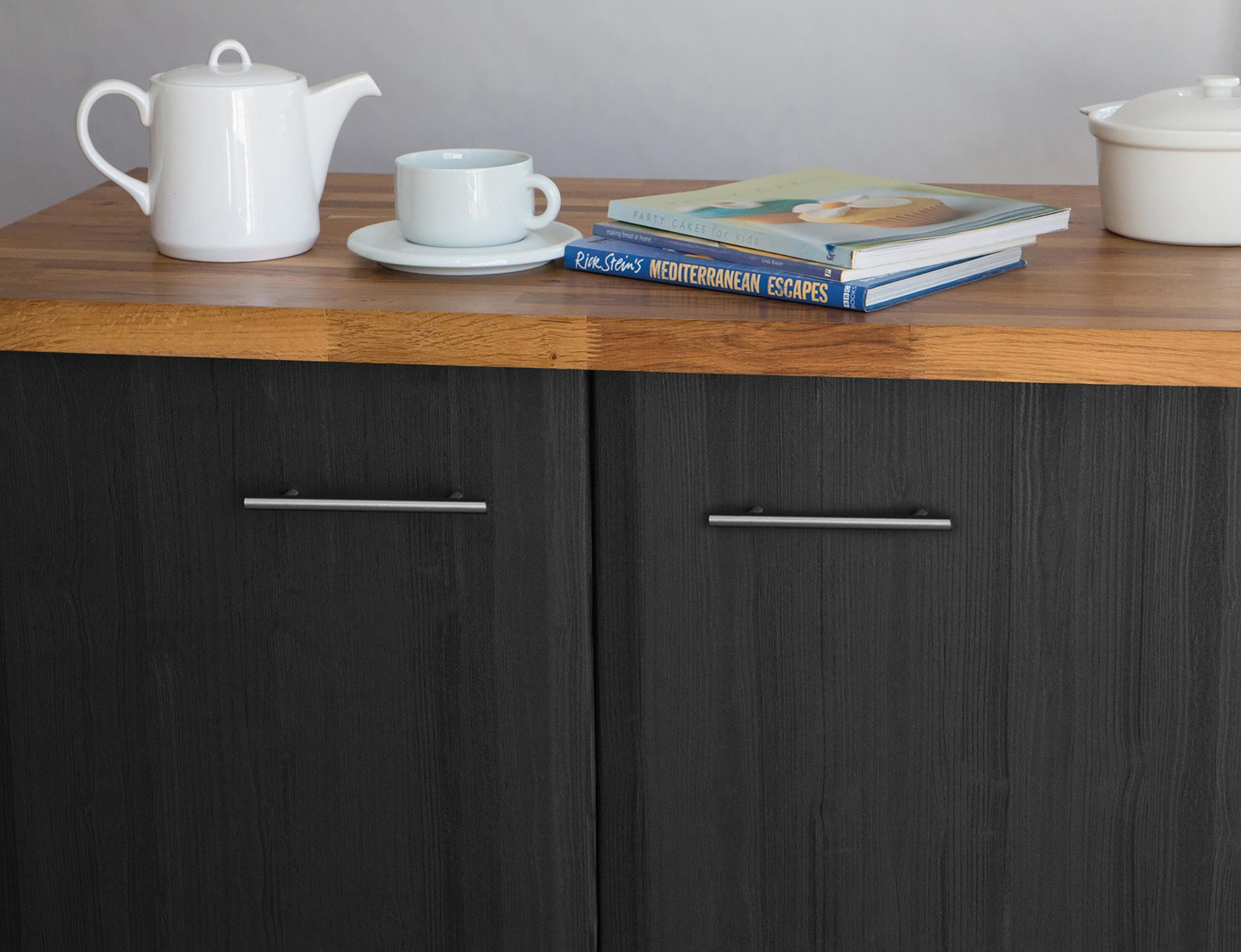 Adhesivo decorativo para muebles imitación madera negro D-C-FIX de 67.5 cm x 1.5m - 4