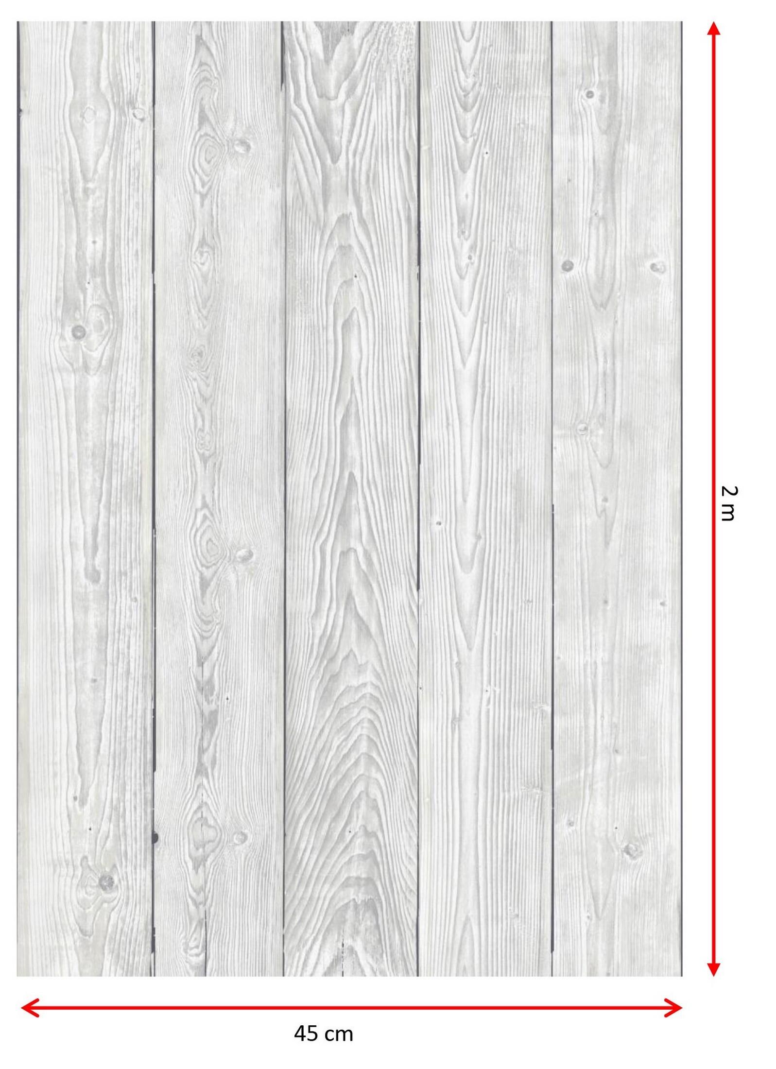 Adhesivo decorativo para muebles imitación madera blanco D-C-FIX de 0.45 x 2m - 2