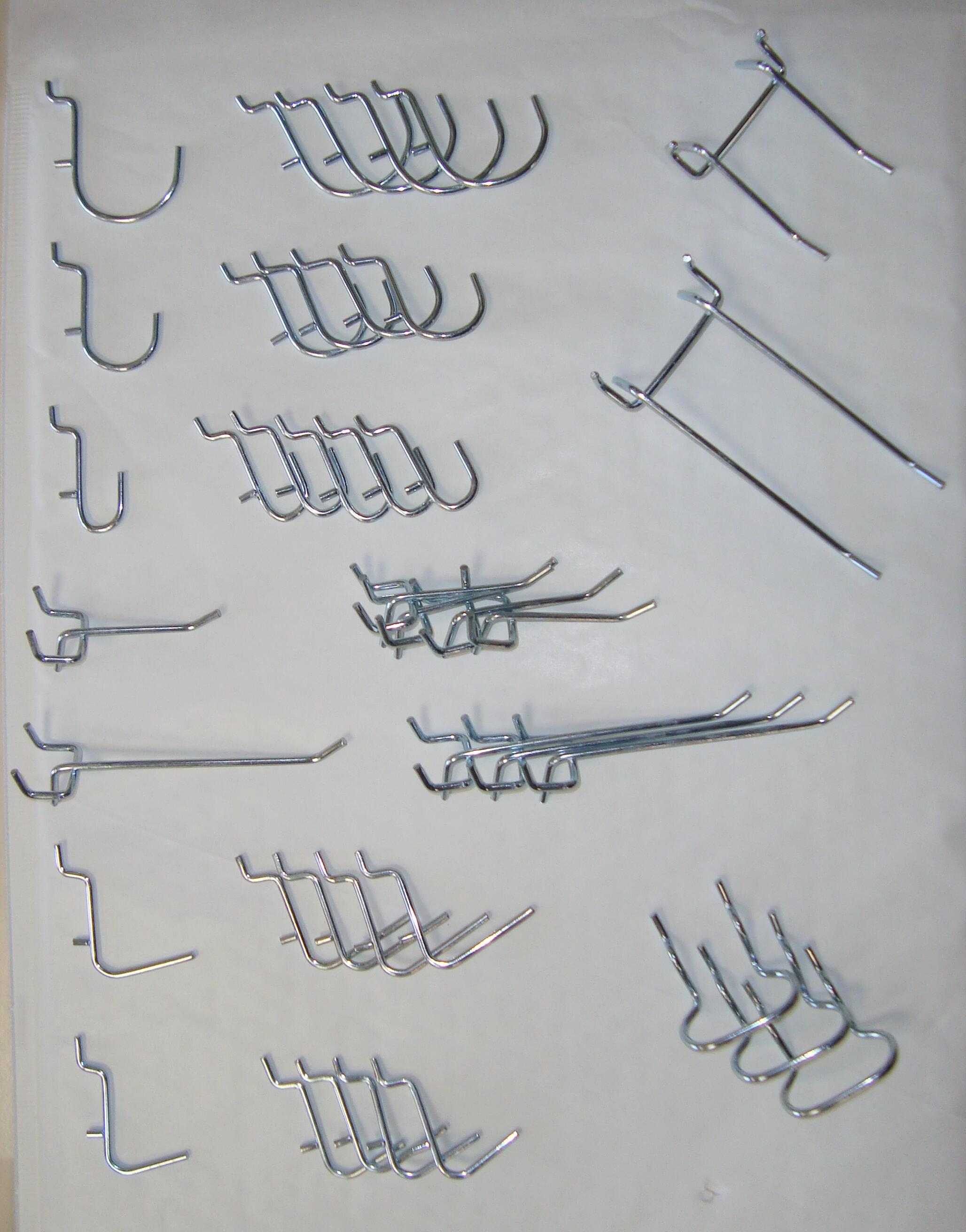 40 ganchos de acero de 12x18,5x2 cm
