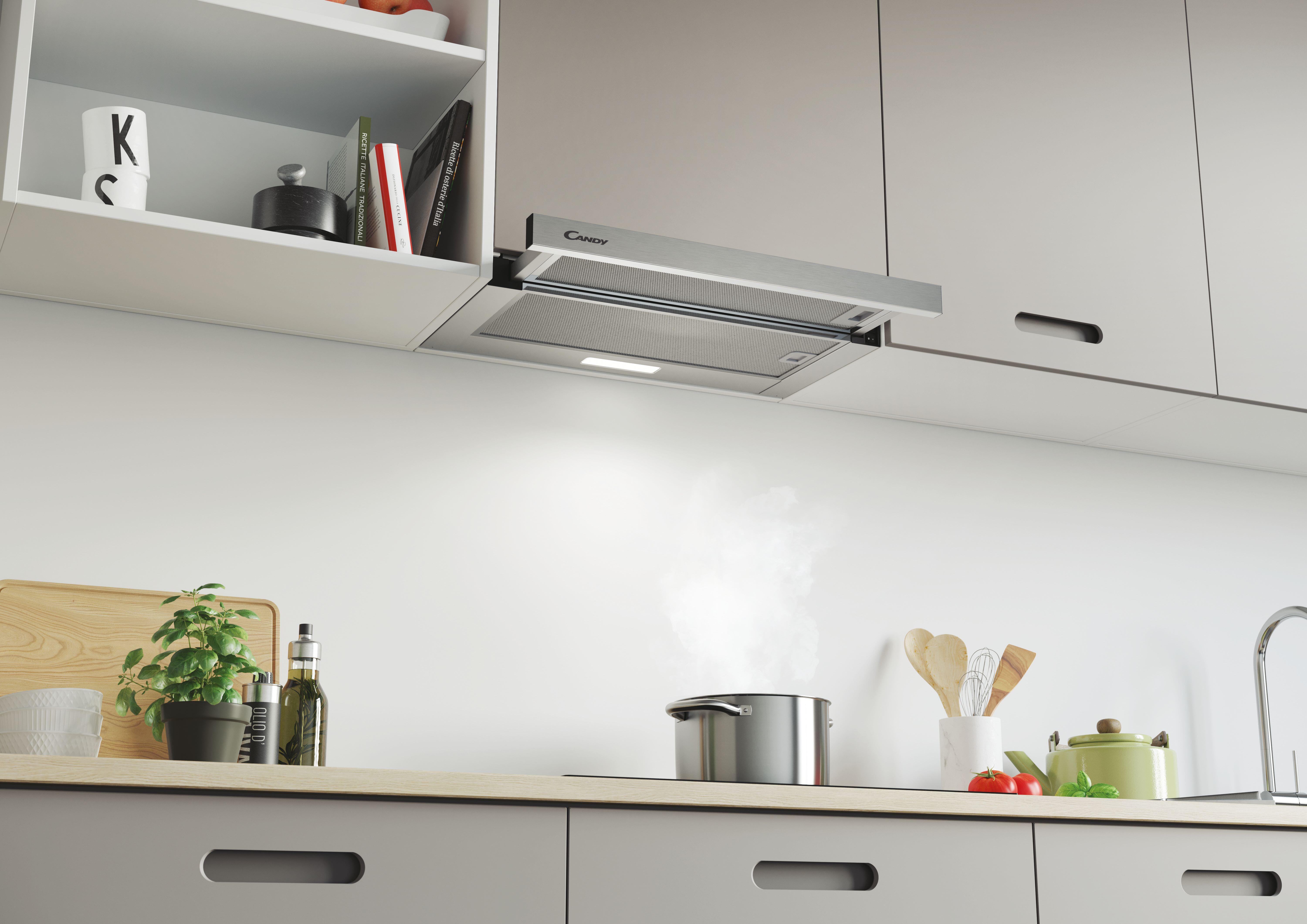 Exaustor telescópico Candy led cinza CBT 6130/3X - 4