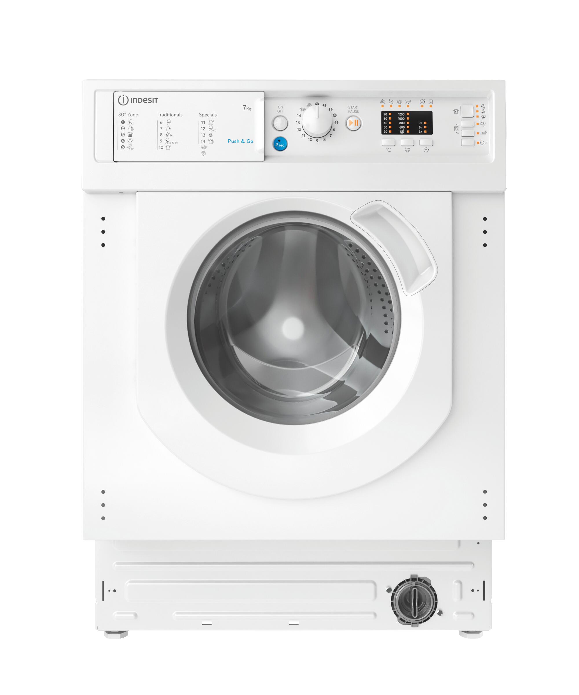Indesit Blanco Lavadora Integrable Bi Wmil 71252 Eu N, 7 Kg, Carga Frontal, 1200 Rpm, Eficiencia E - Imagen 3