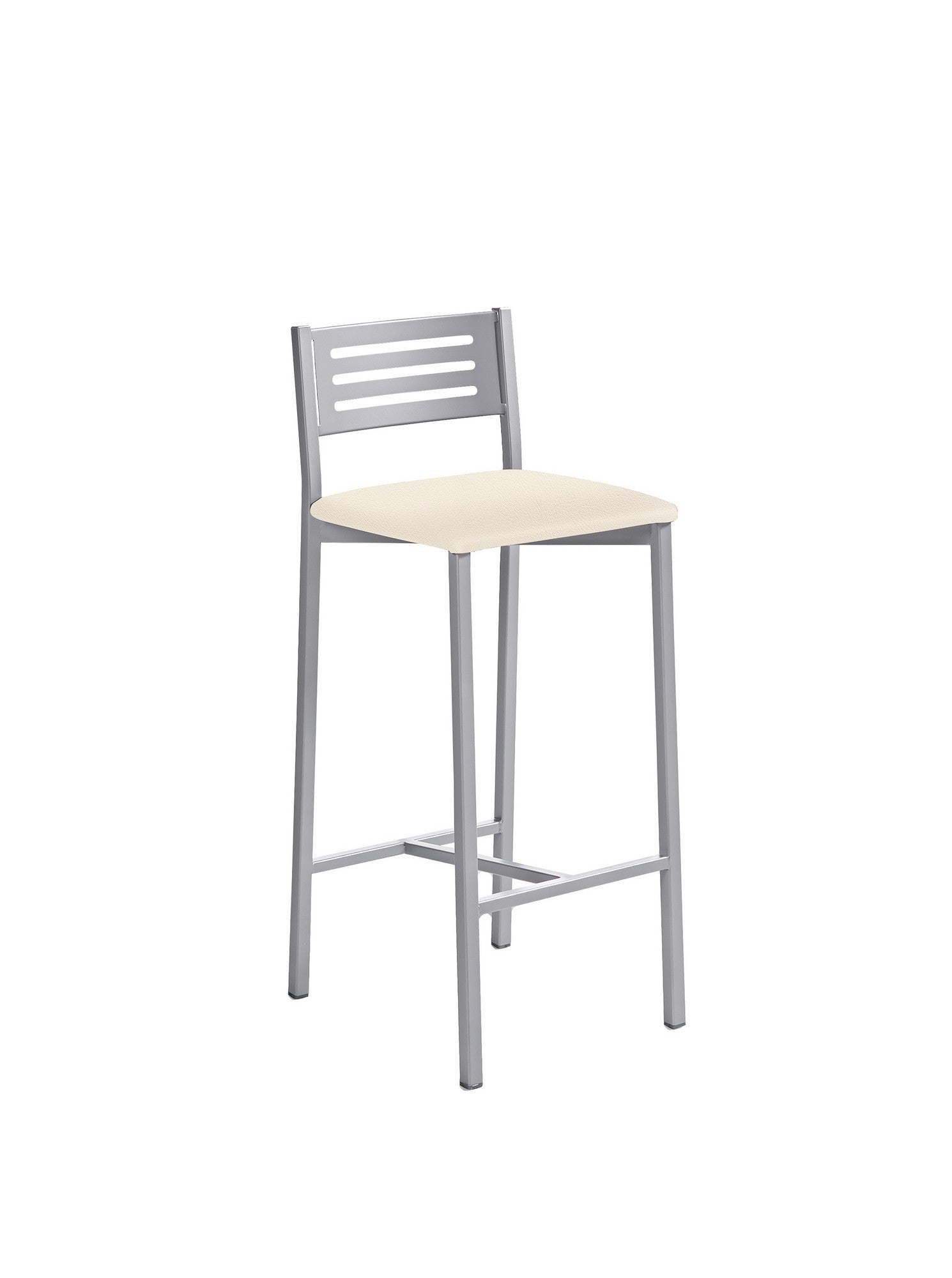 Taburete kelsa medio de estructura metal con respaldo y asiento sisal 33x66cm
