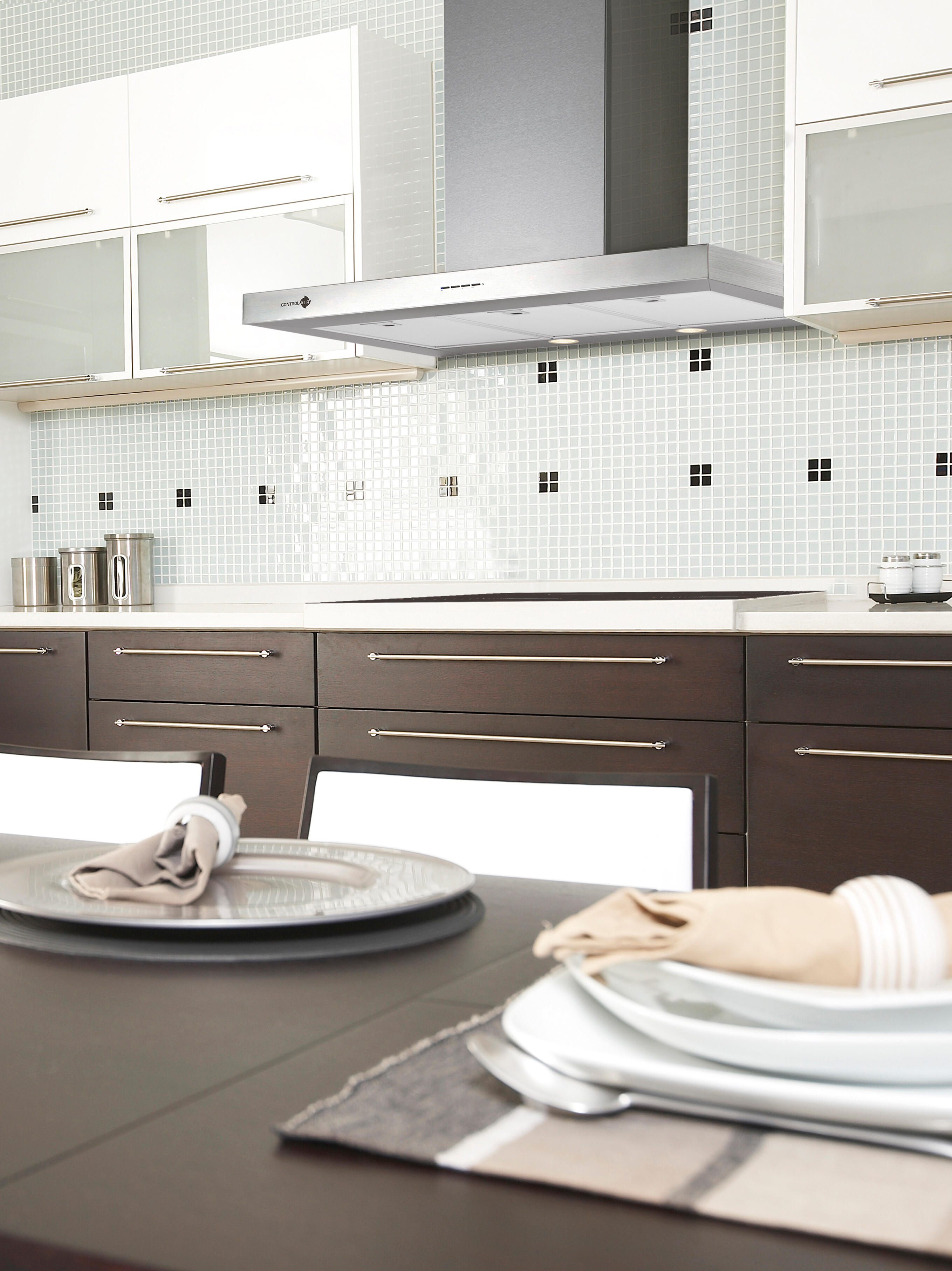 Campana decorativa CONTROL AIR BH 900 con 3 velocidades 90 cm 850 m/h inox clase A - 3