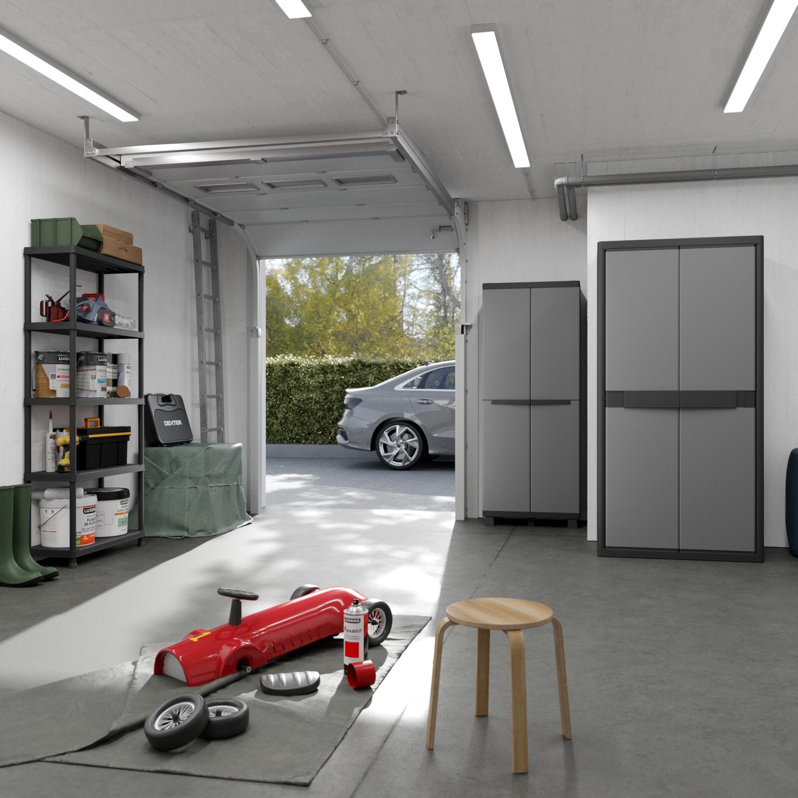 Scaffale in kit 5 ripiani PLUS SHELF 60/5 L 75 x P 32 x H 176 cm nero, portata per ripiano 30 kg - 4